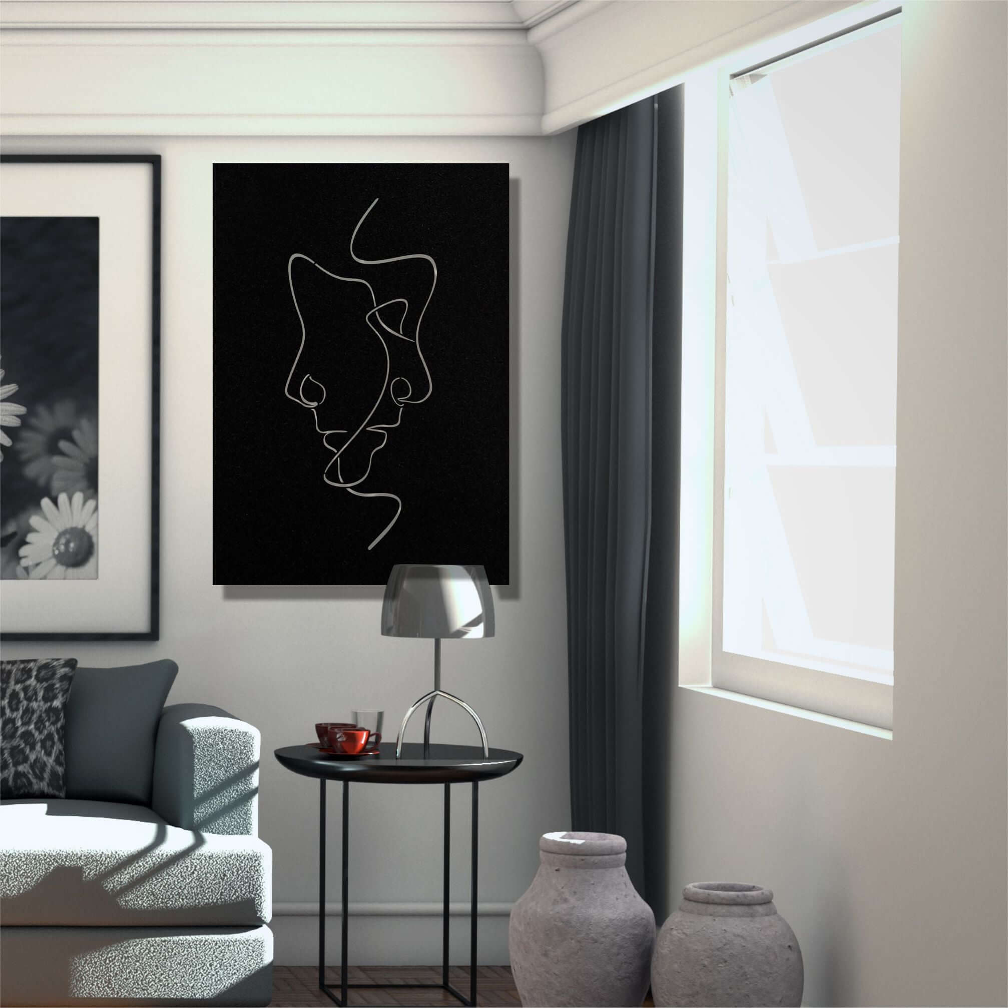 Two Face Metal Wall Art