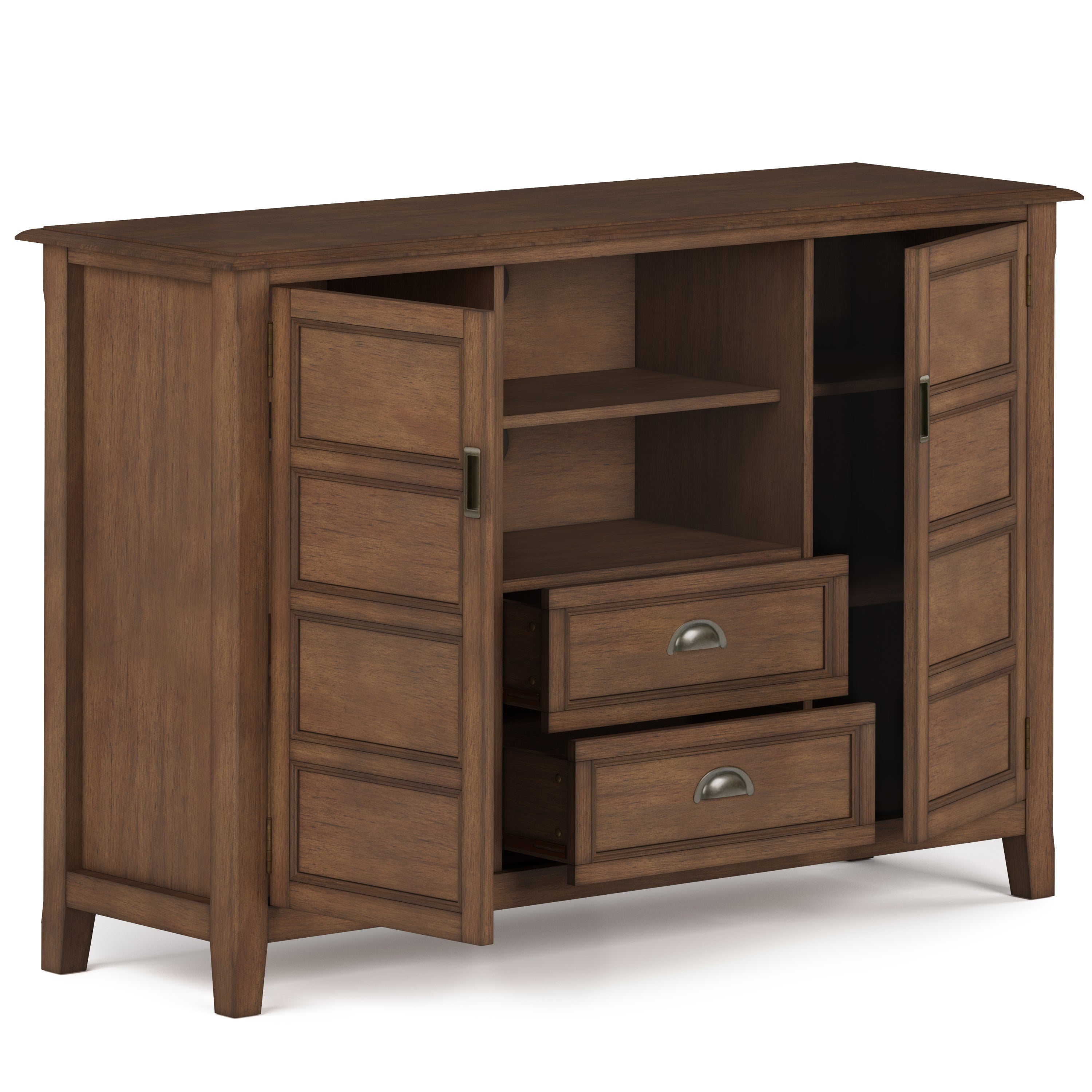 Burlington - Tall TV Media Stand - Rustic Natural Aged Brown