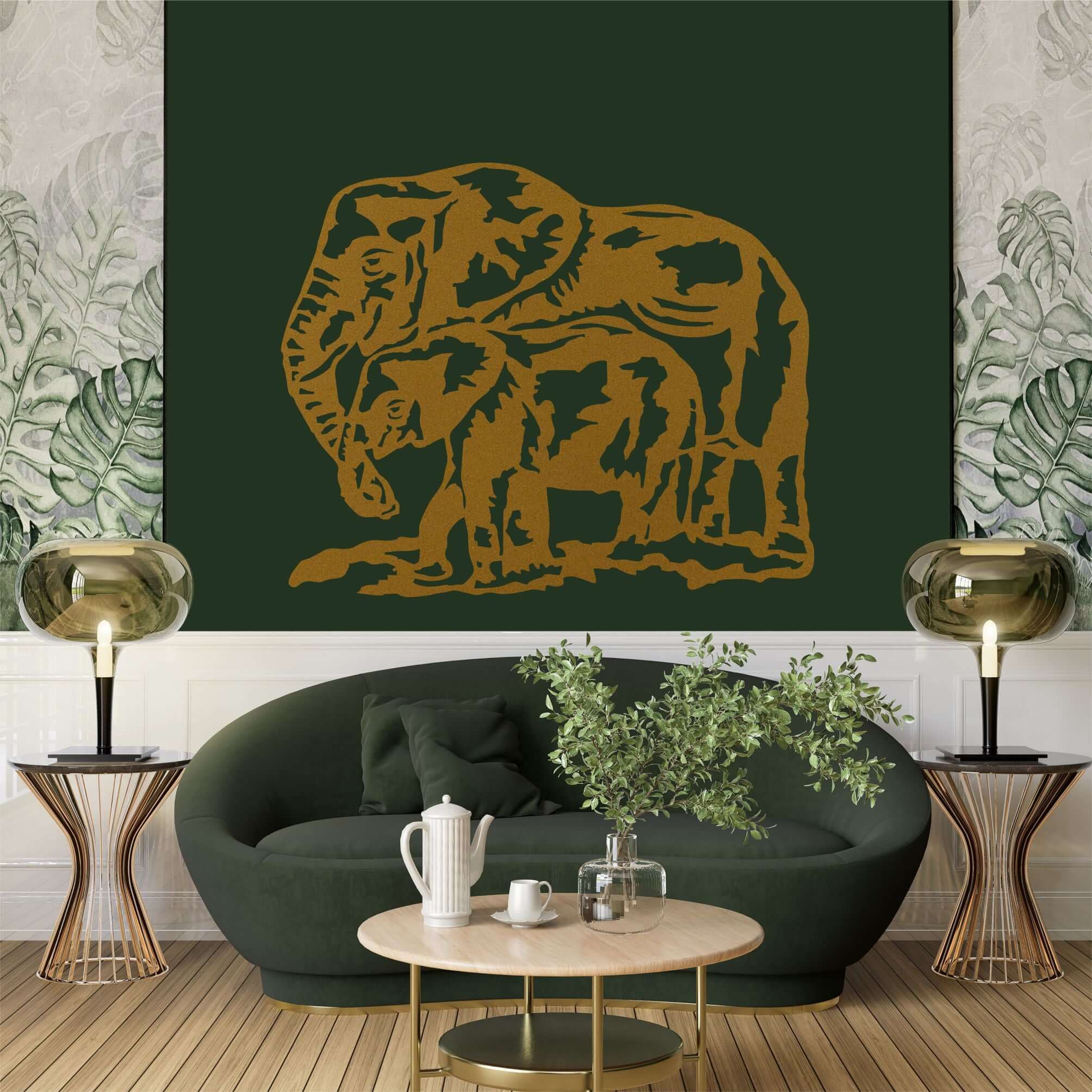 Elephant Family Metal Wall Art