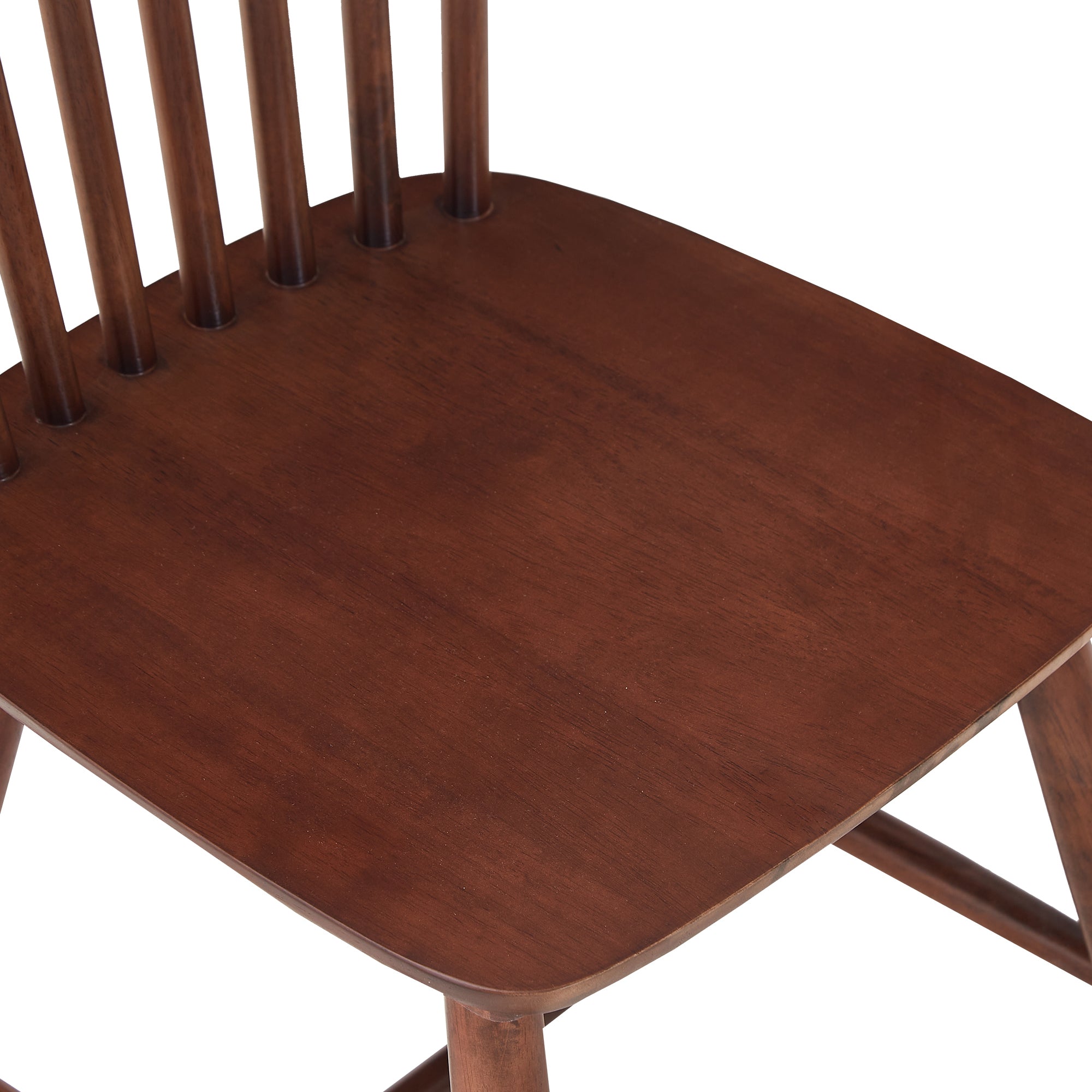 4 pieces of dining chair, Walnut, rubber wood material, dining chair, solid wood chair, solid wood dining table chair, living room chair, simple and natural
