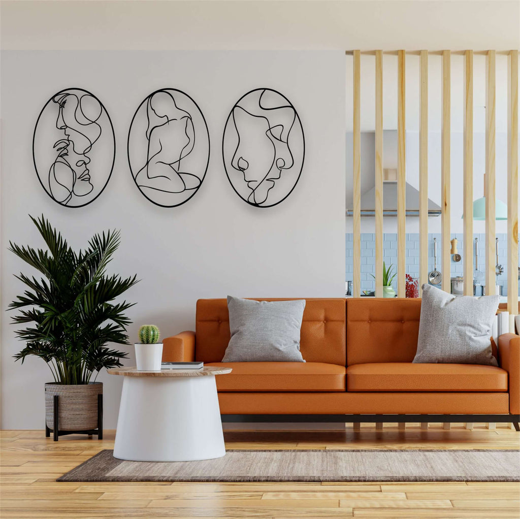 Faces Metal Wall Art