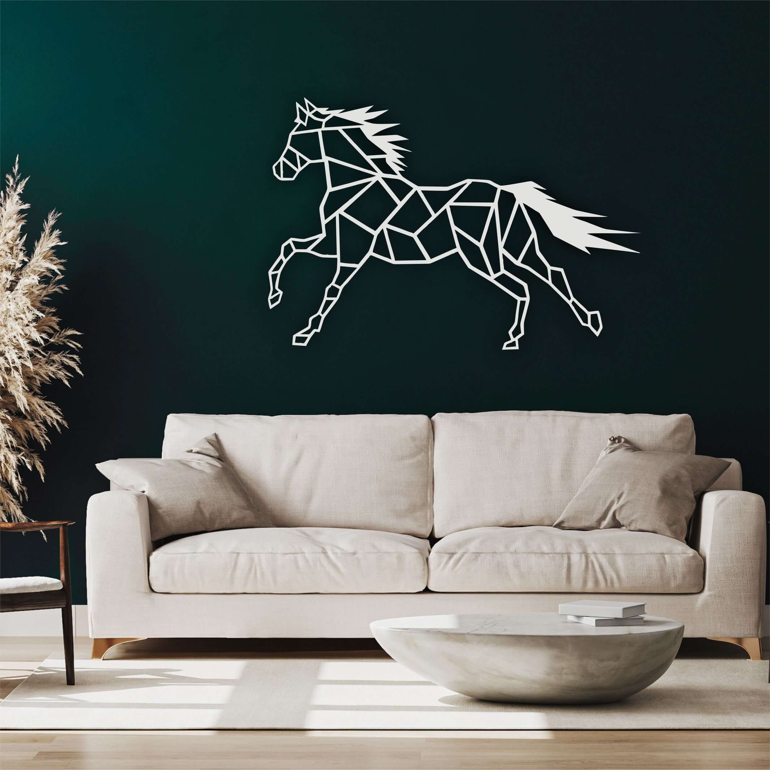 Geometric Horse Metal Wall Art
