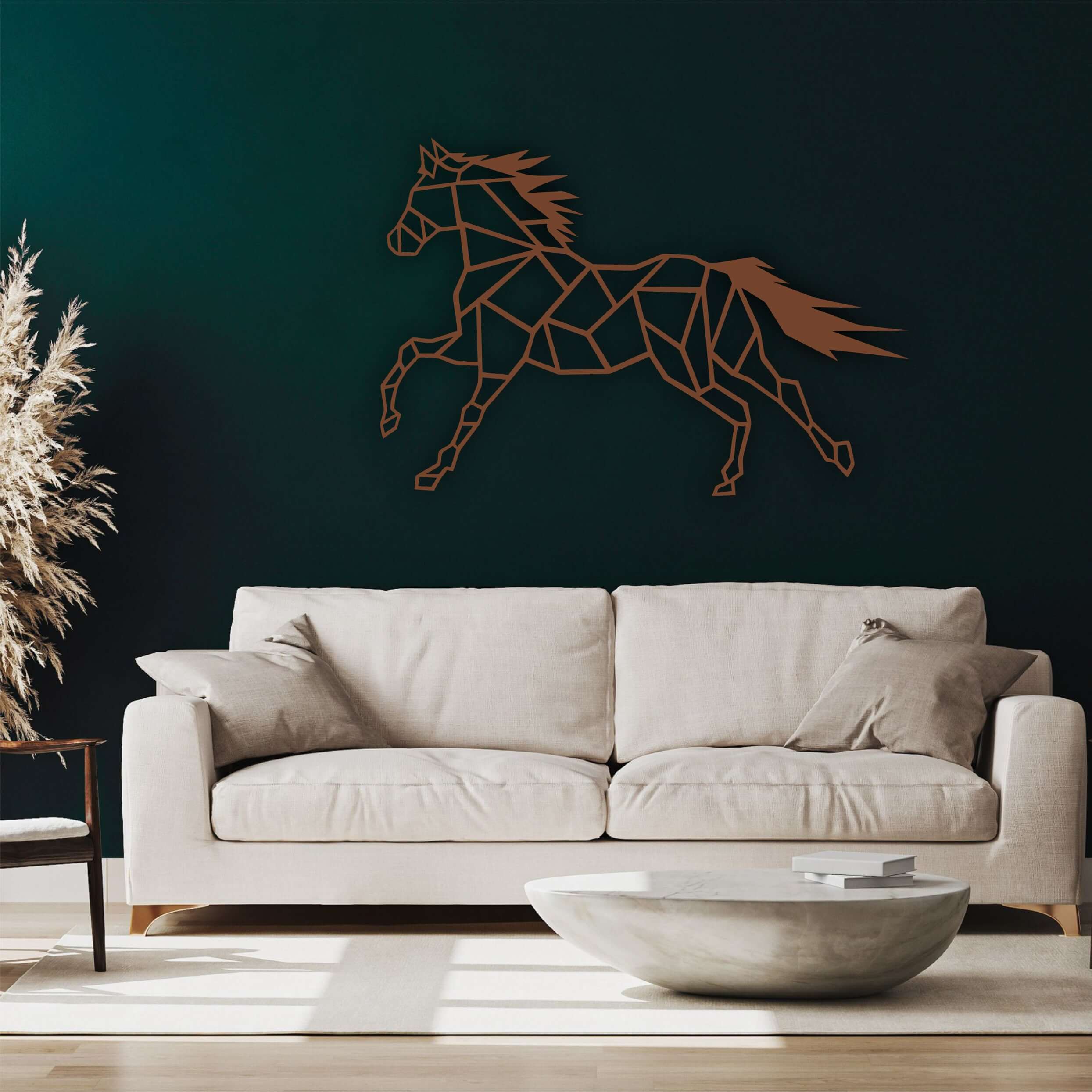 Geometric Horse Metal Wall Art