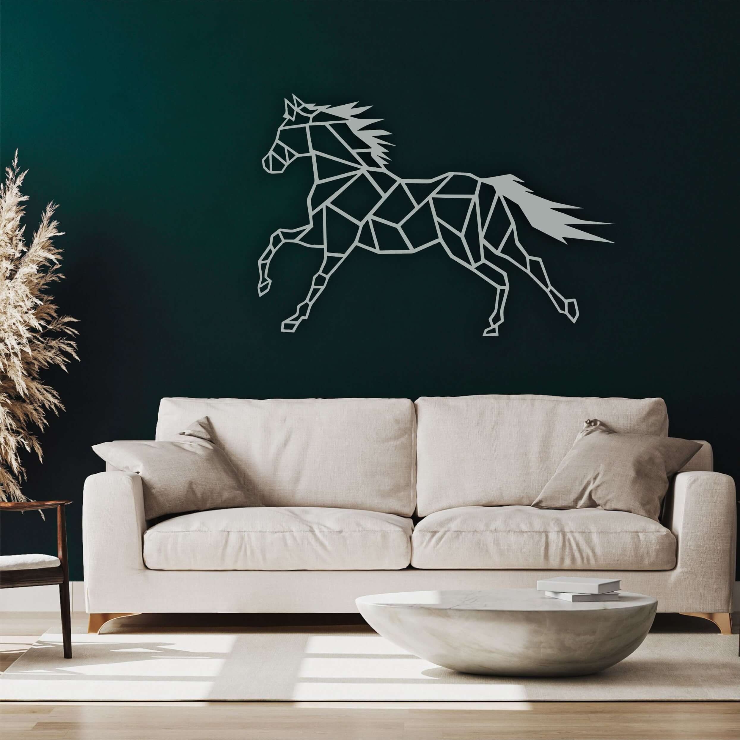Geometric Horse Metal Wall Art