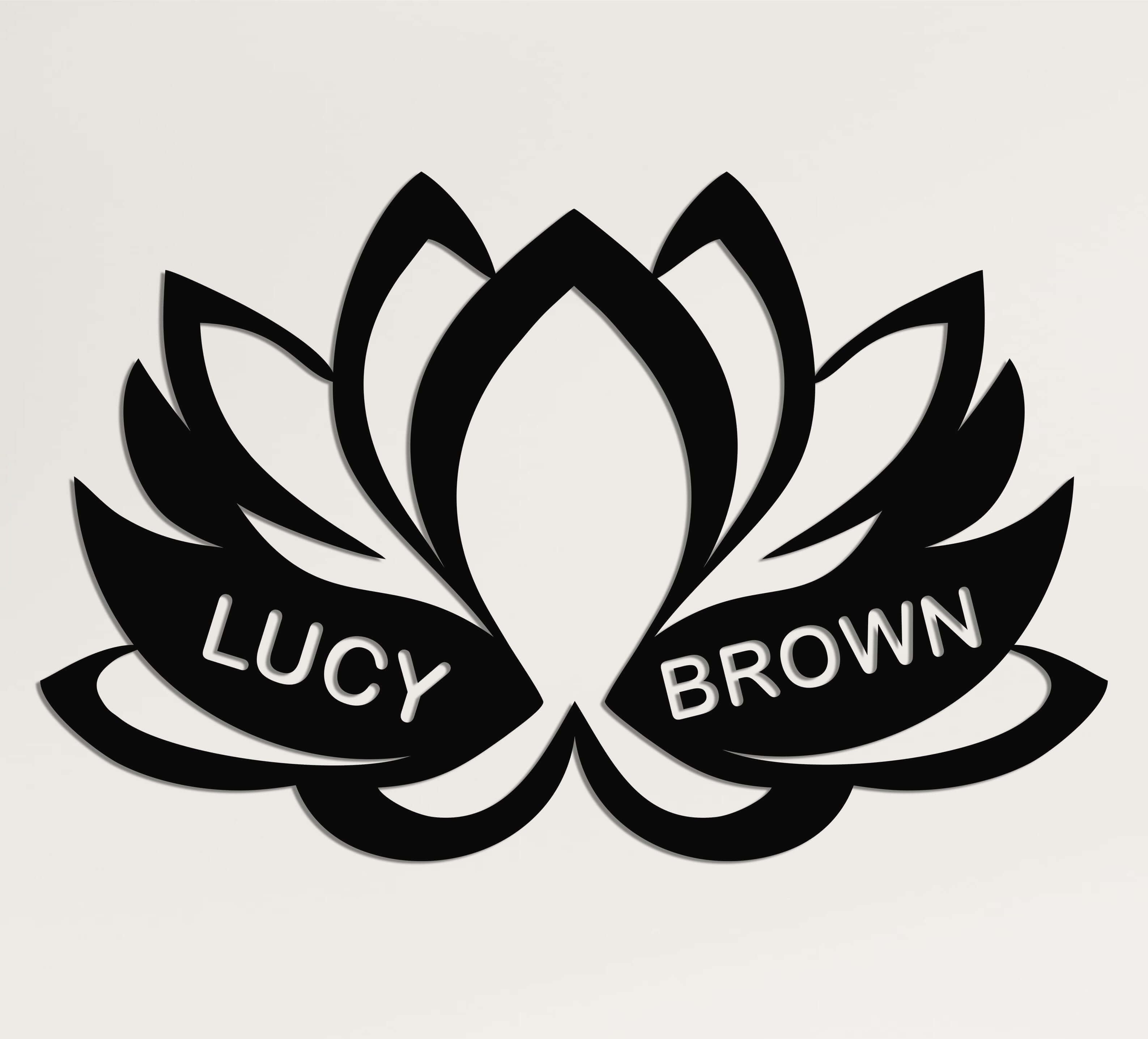 Personalized Lotus Metal Wall Art