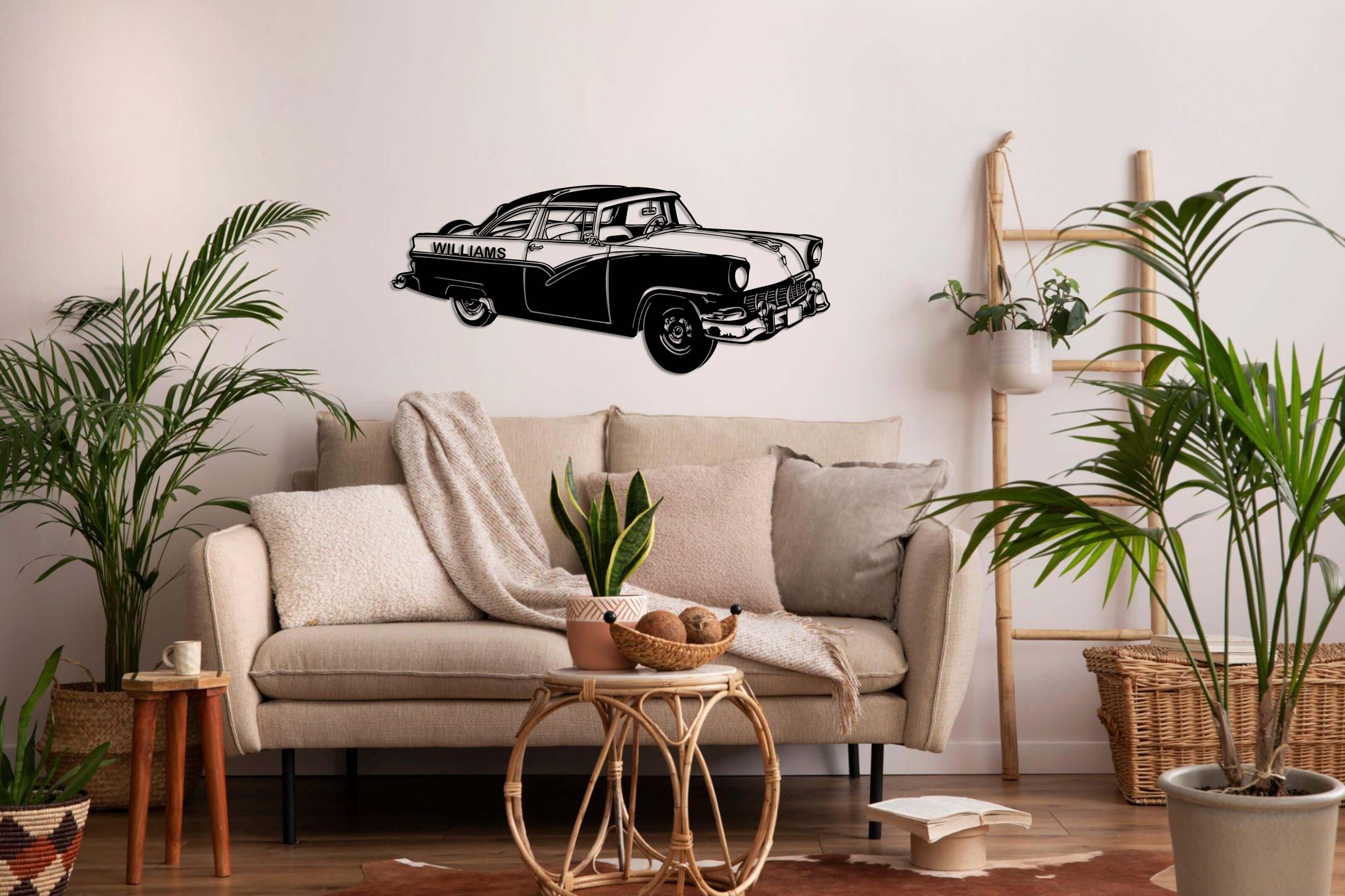 Personalized Vintage Car Metal Wall Art