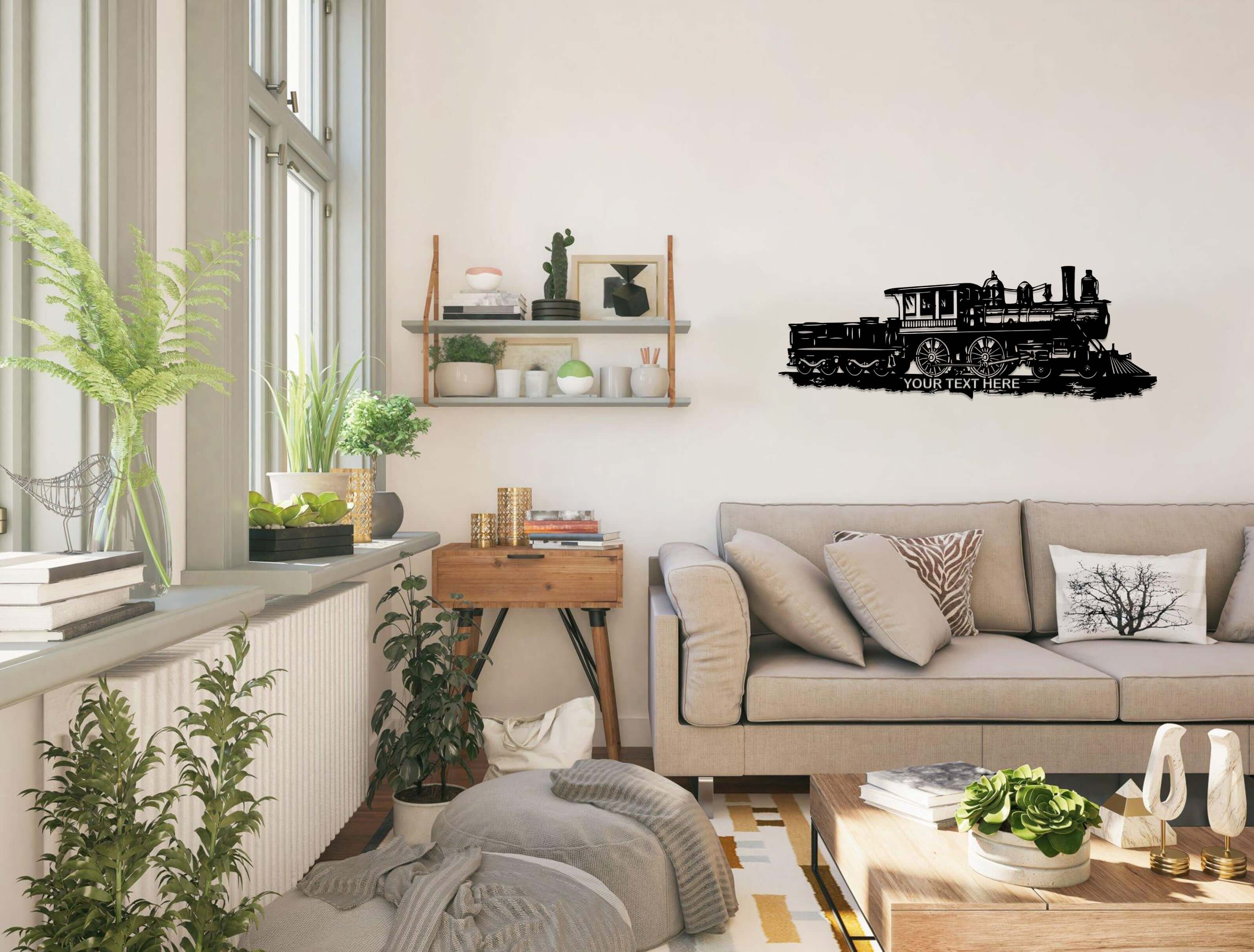 Personalized Train Metal Wall Art