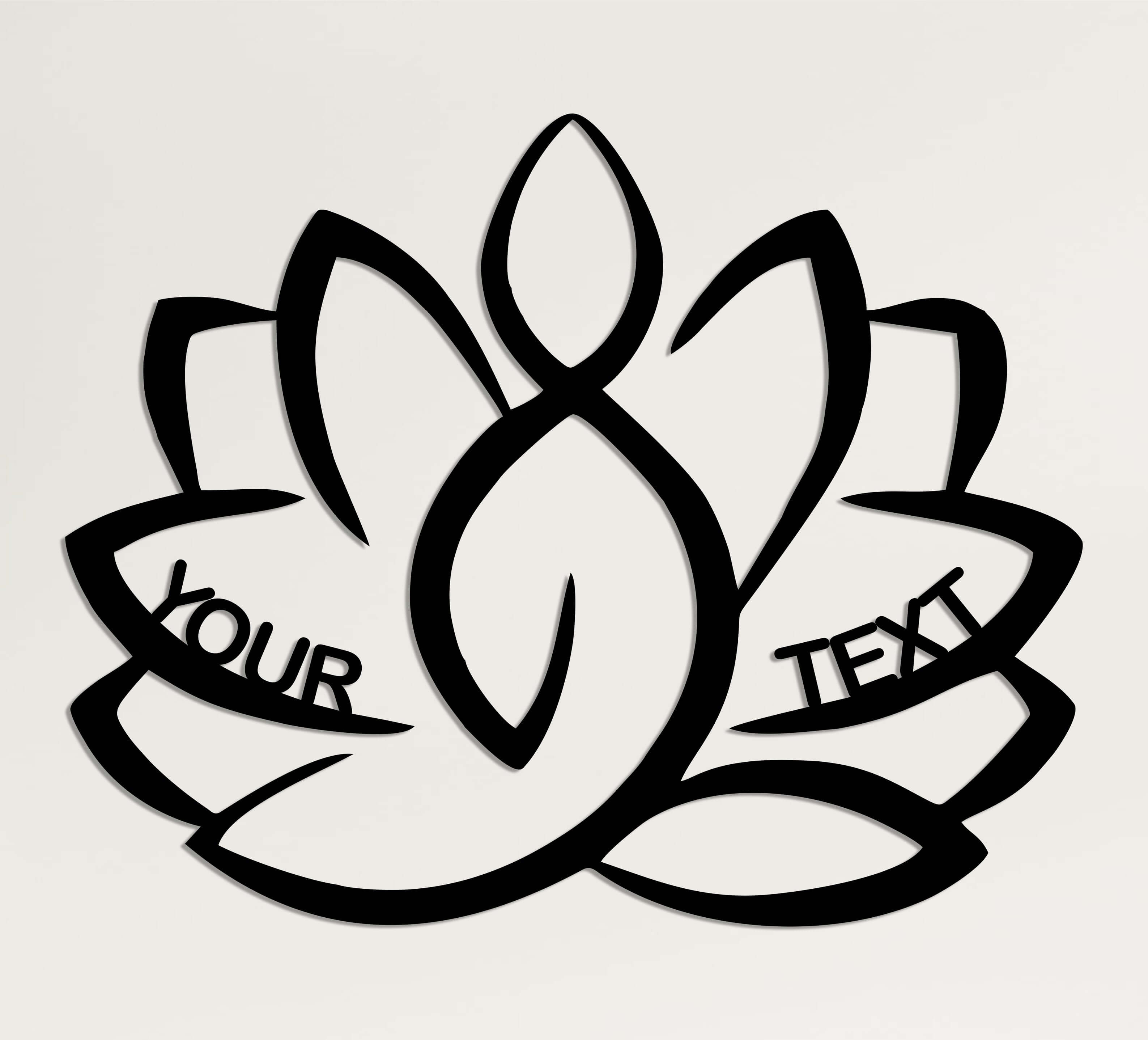 Personalized Lotus Metal Wall Art