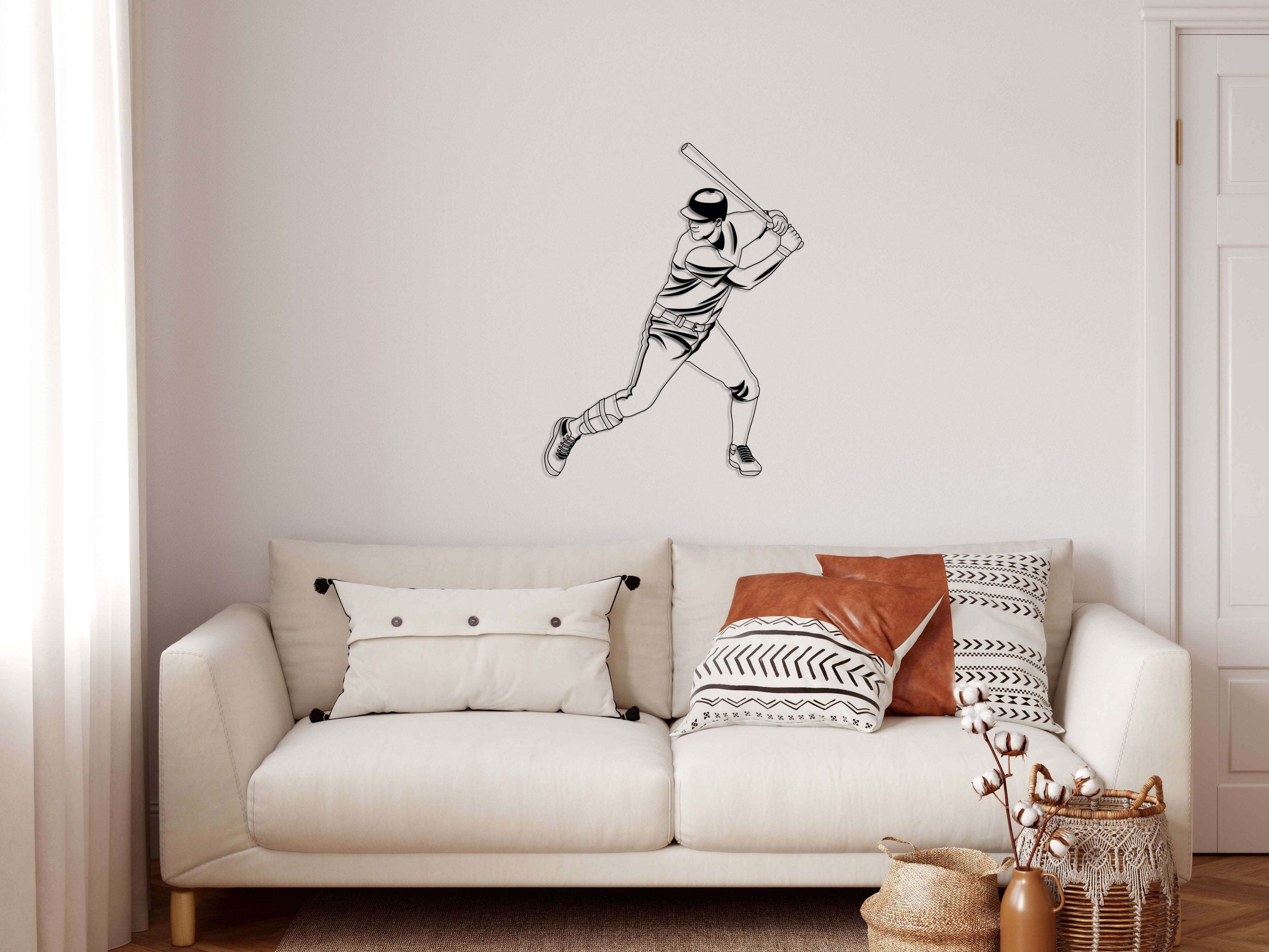 Baseball Metal Wall Art