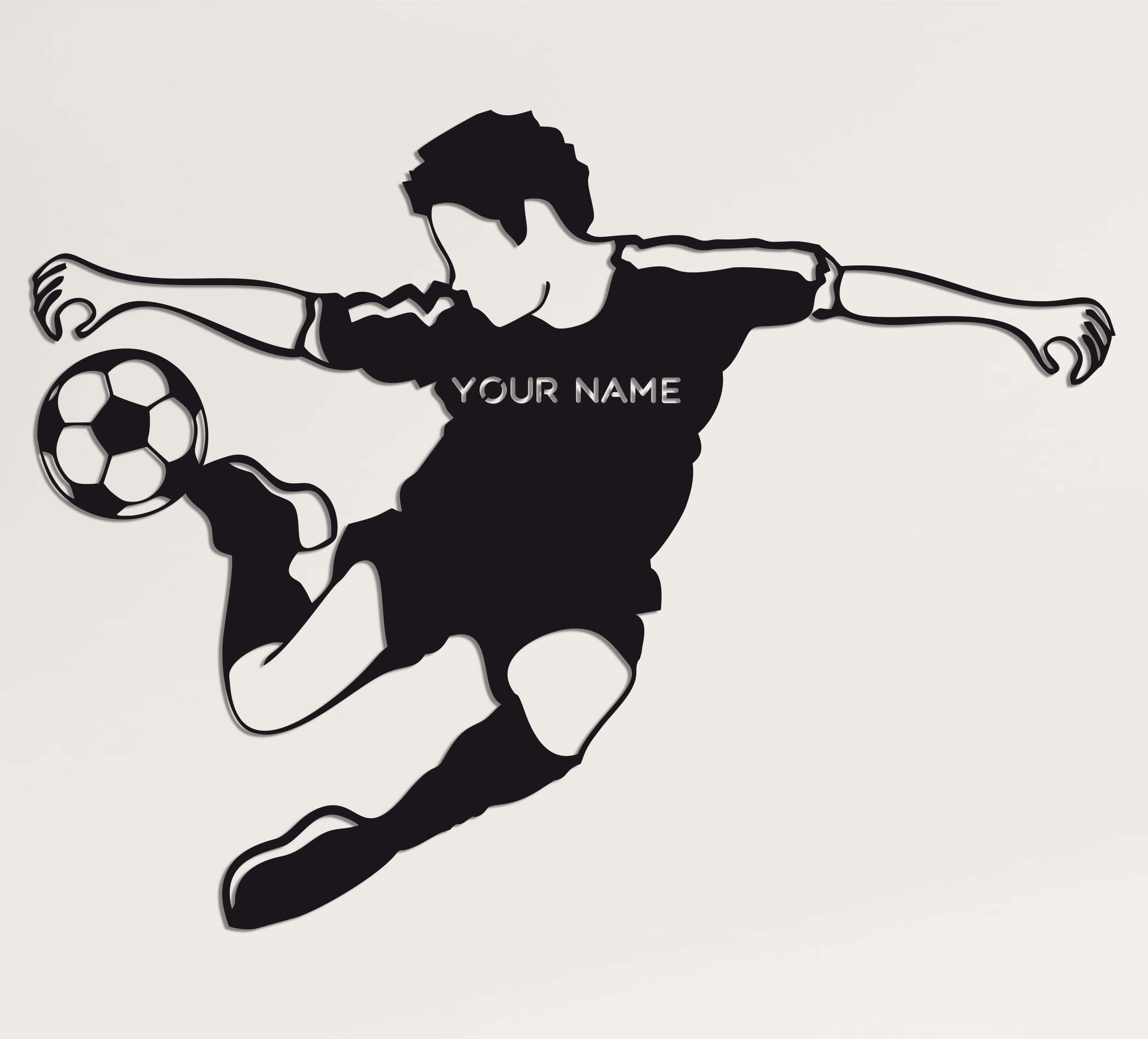 Personalized Football Player Metal Wall Art