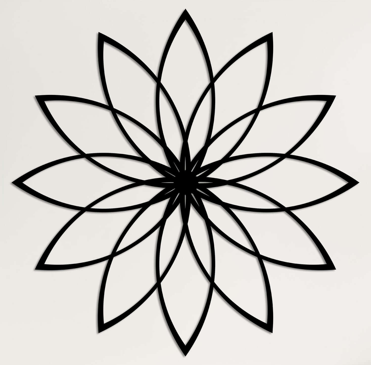 Geometric Flower Metal Wall Art