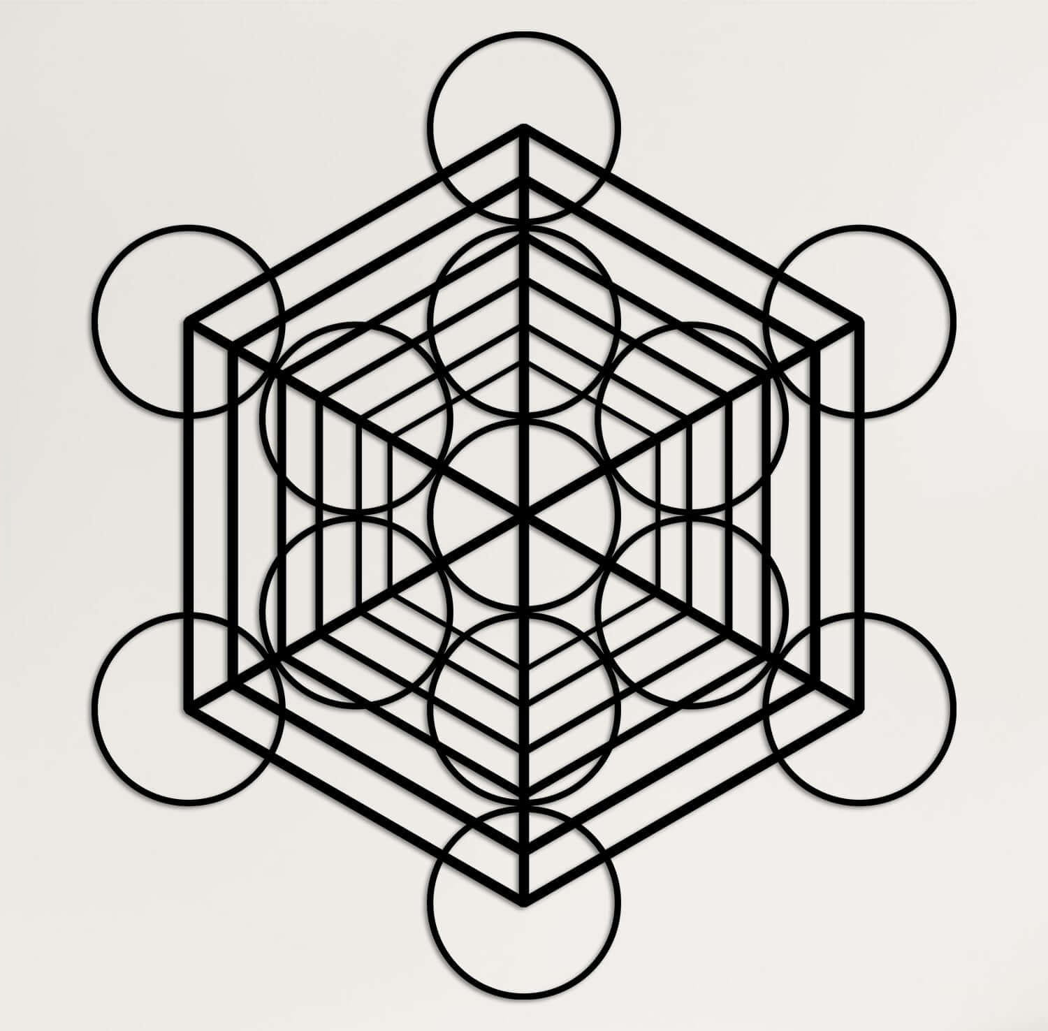 Metatron Cube Metal Wall Art