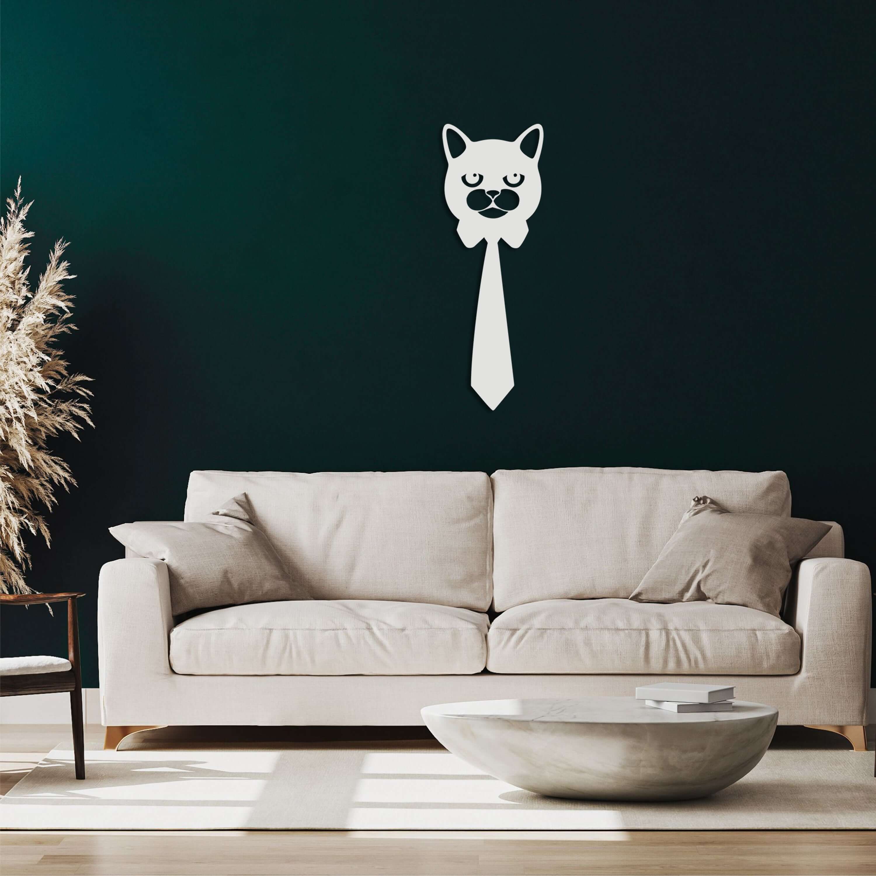 Business Cat Metal Wall Art