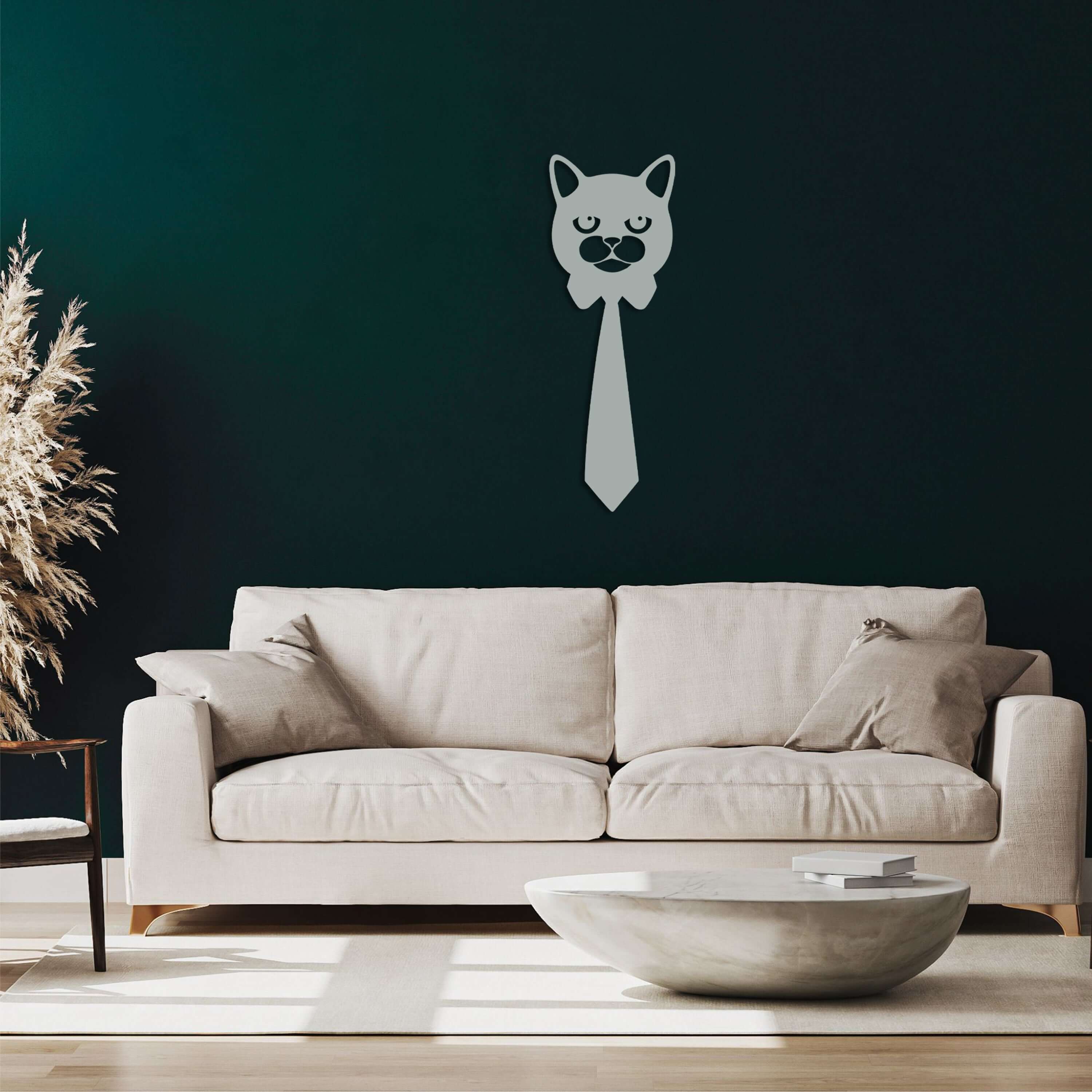Business Cat Metal Wall Art