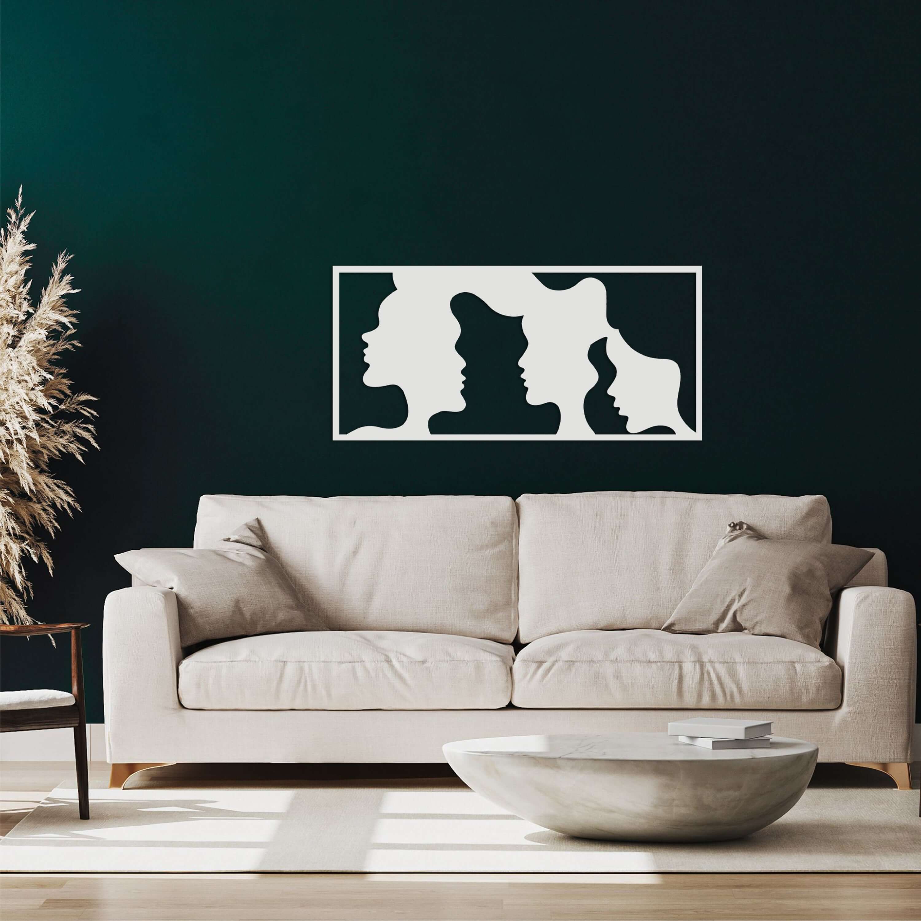 Woman Silhouette Metal Wall Art