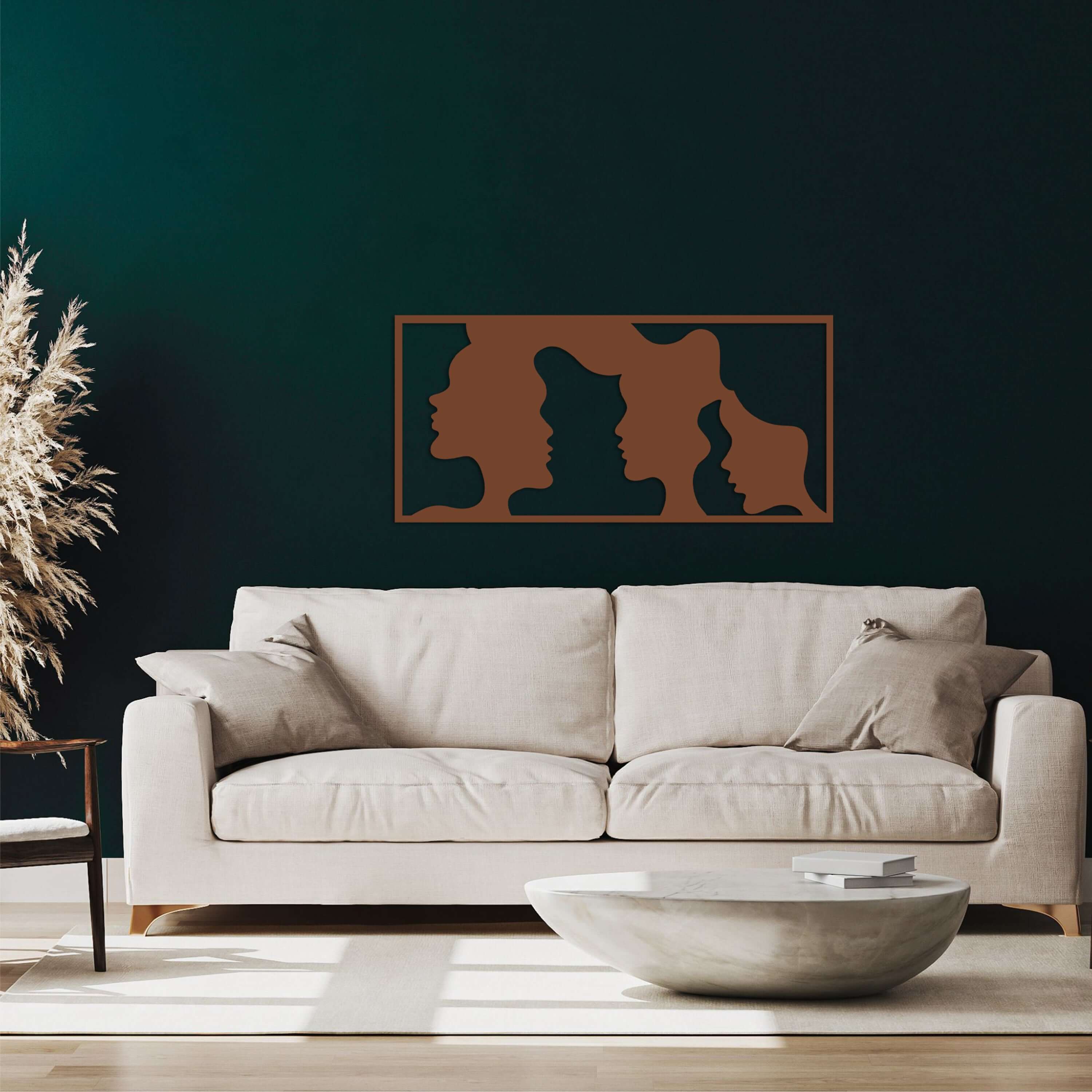 Woman Silhouette Metal Wall Art