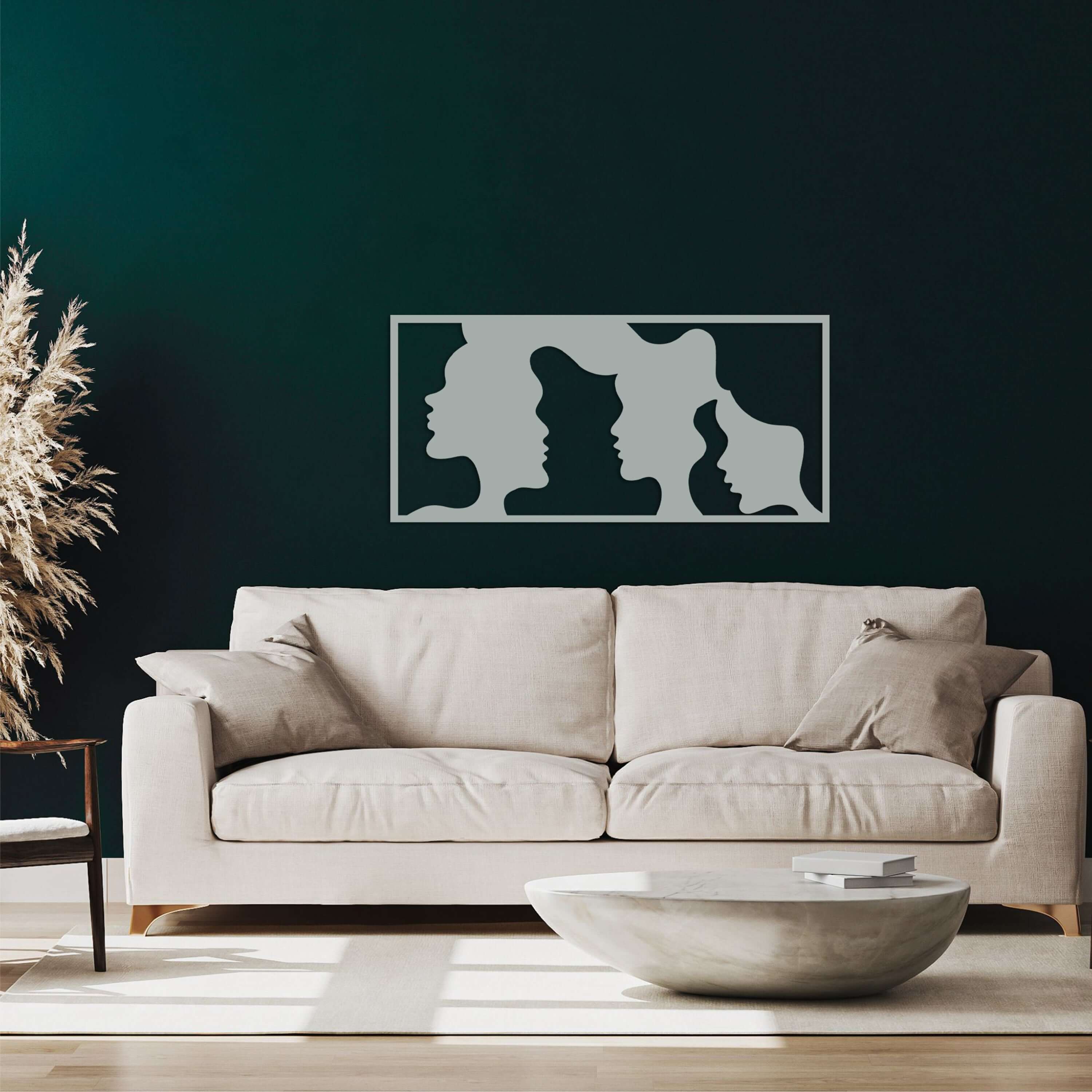 Woman Silhouette Metal Wall Art