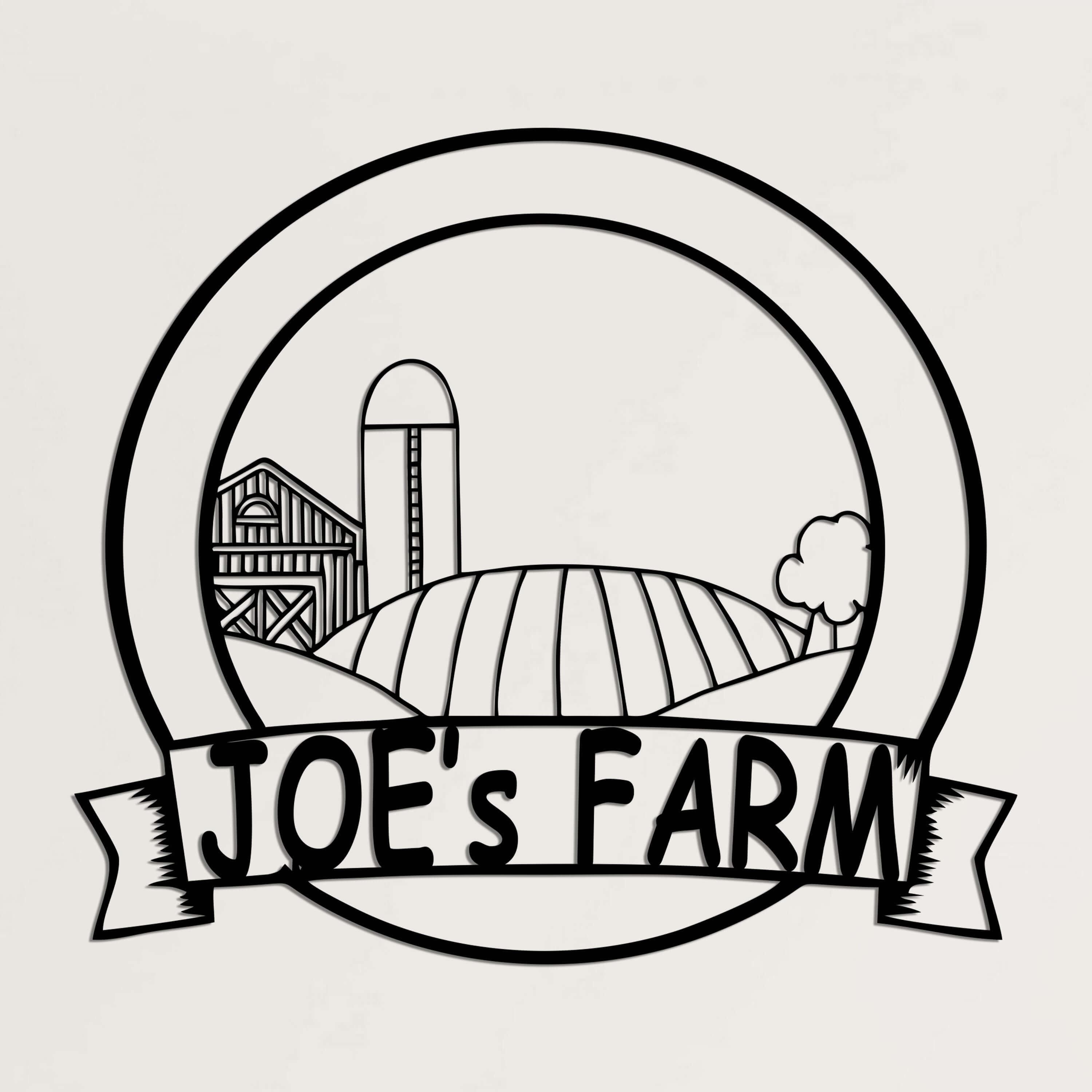 Monogram Farm Metal Wall Art