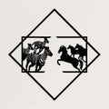 Zebras and Horses Metal Wall Art