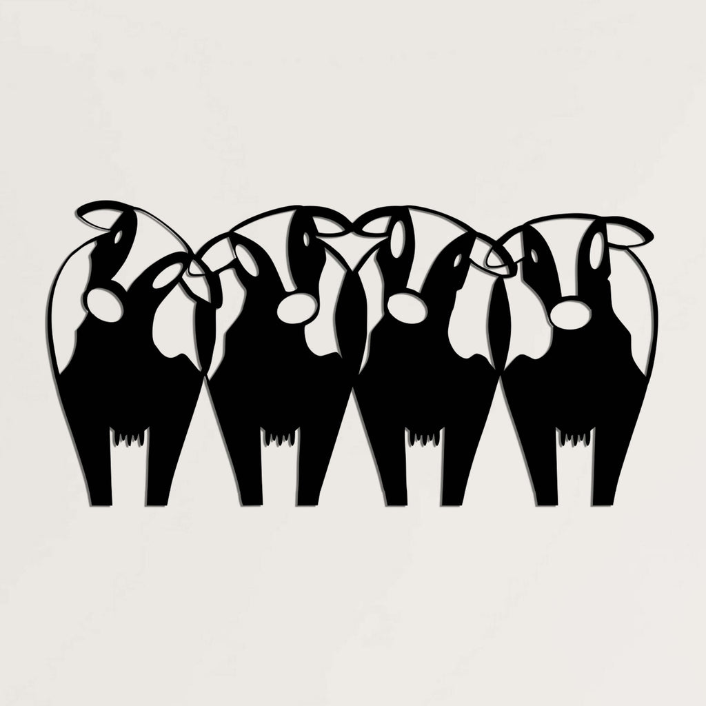 Artistic Cows Metal Wall Art