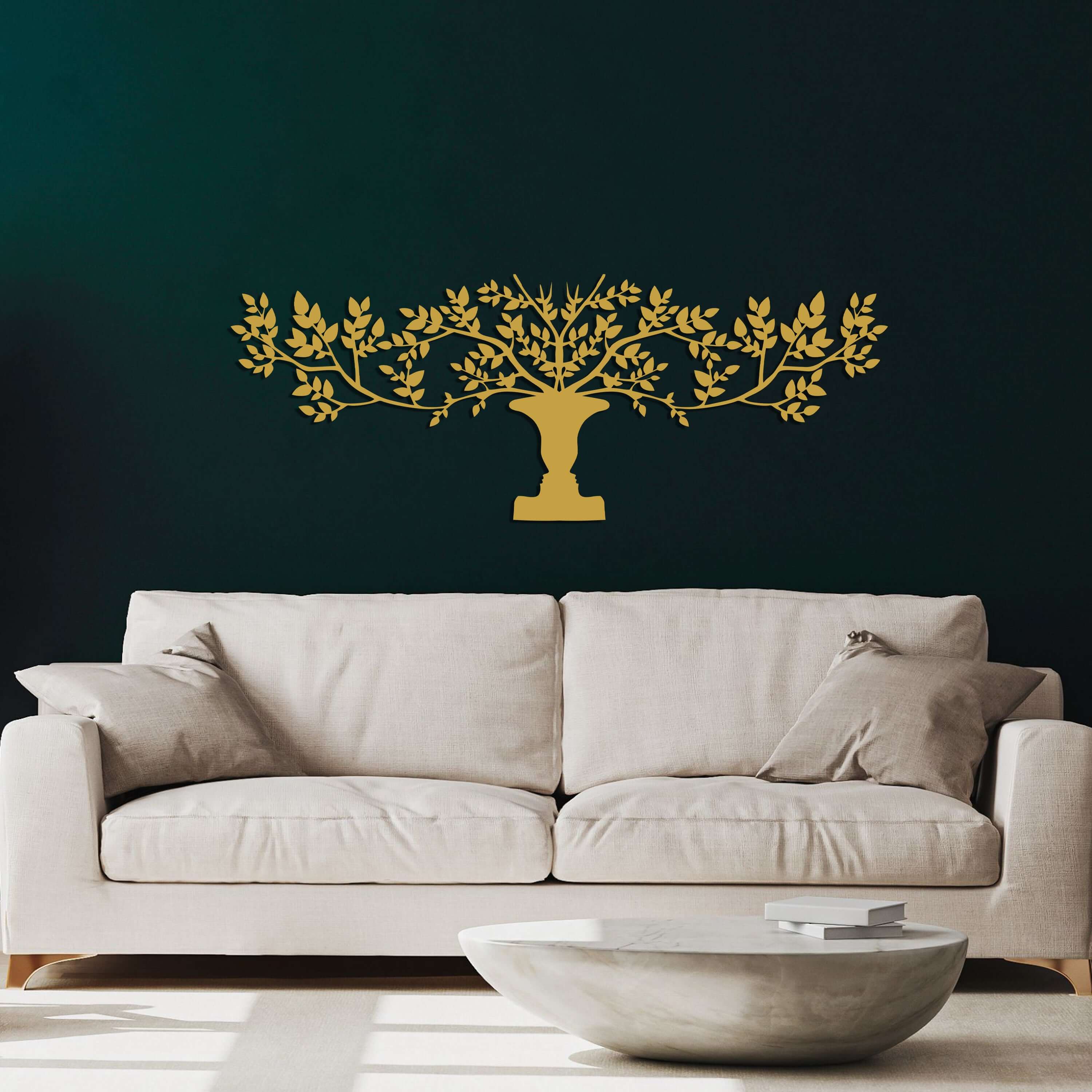 Tree With Vase Metal Wall Art