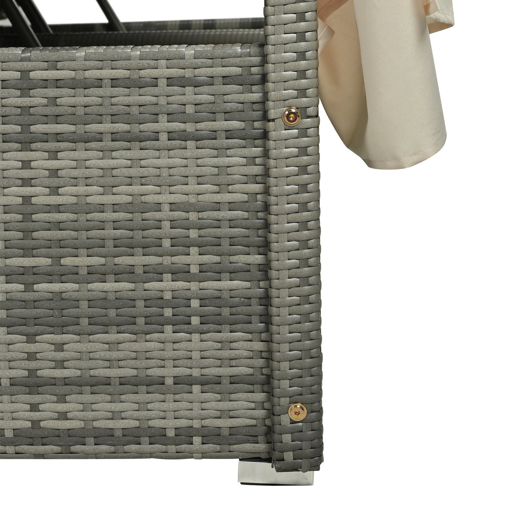 U_Style Adjustable Sun Bed With Curtain,High Comfort,With 3 Colors
