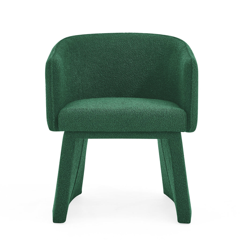 Modern style simple and elegant chair, green leisure chair, suitable for dining/bedroom/living room/reception desk (assembly required)-Green