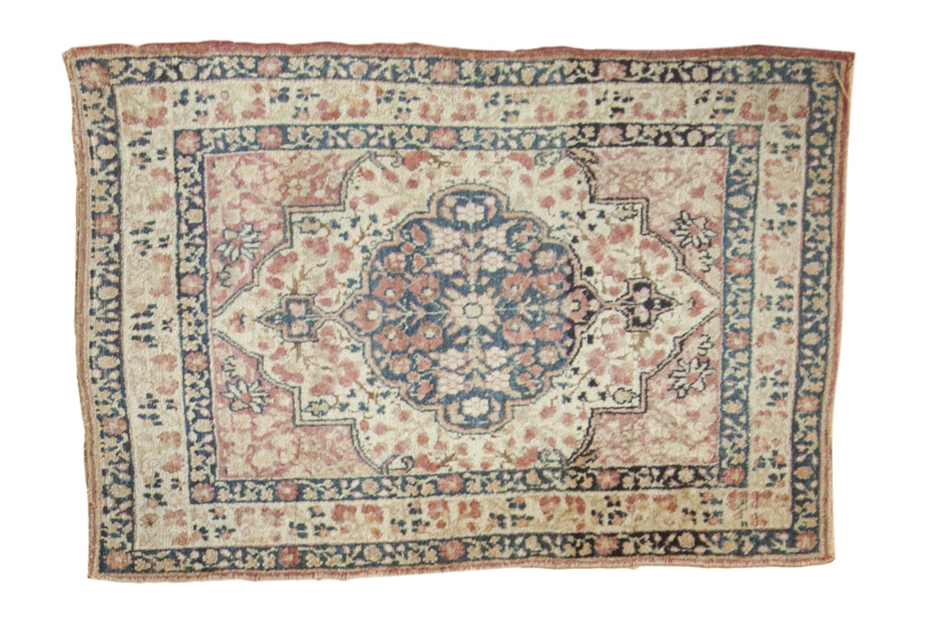 2x2.5 Antique Kerman Square Rug Mat