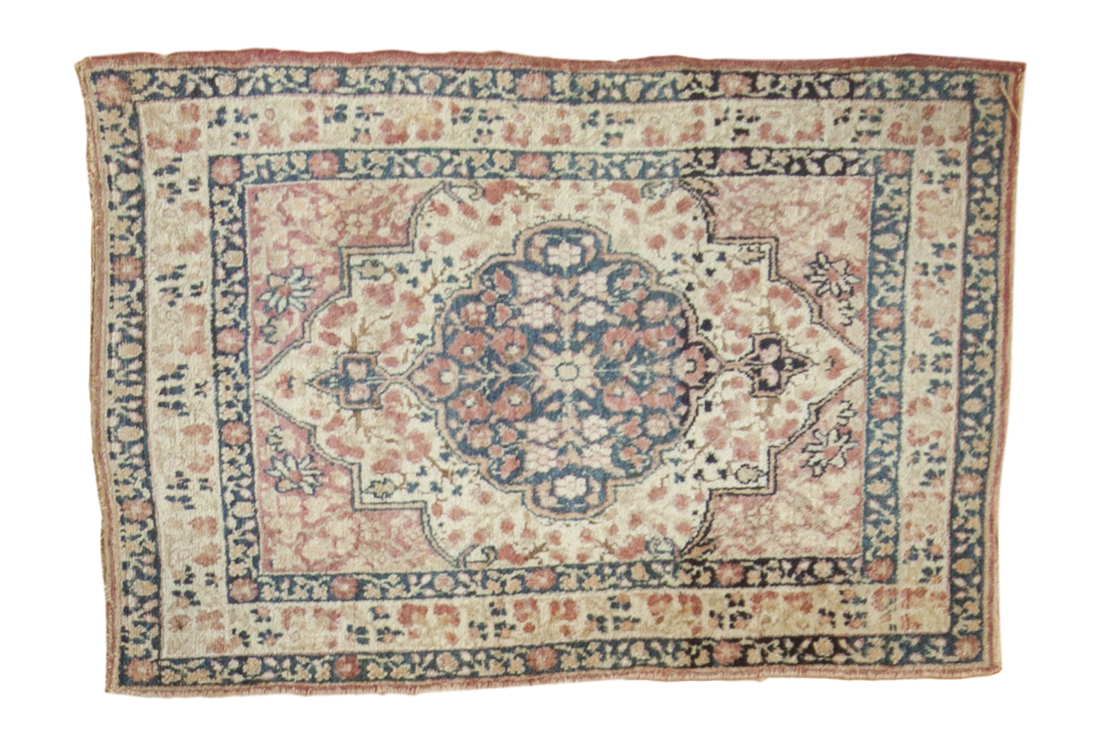 2x2.5 Antique Kerman Square Rug Mat