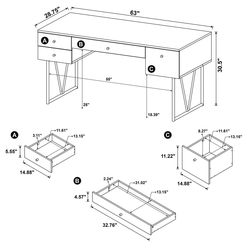 Sonoma Rustic Nutmeg 4-Drawer Writing Desk