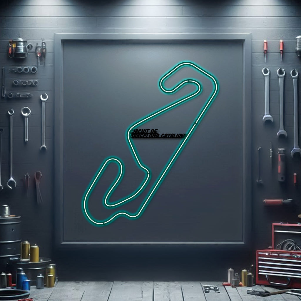Barcelona Cataluna Metal Neon Race Track - MTN0120