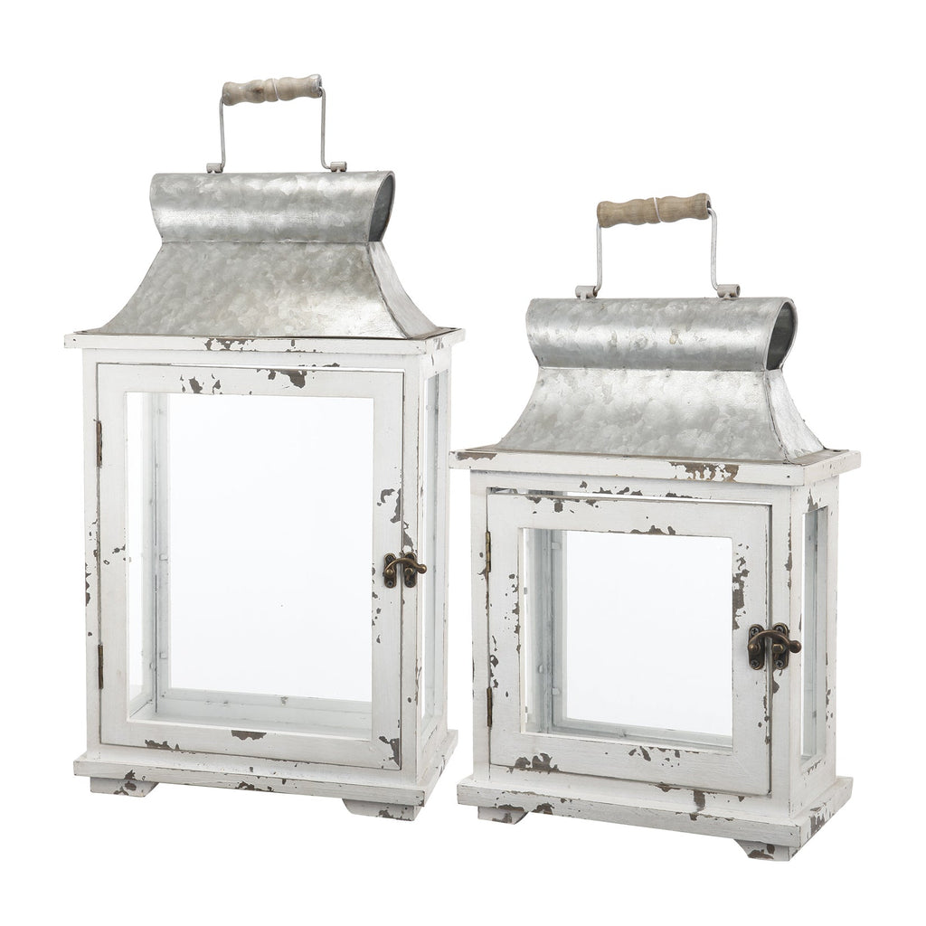 Wooden Candle Lantern Decorative, Hurricane Lantern Holder Decor for Indoor Outdoor, Home Garden Wedding