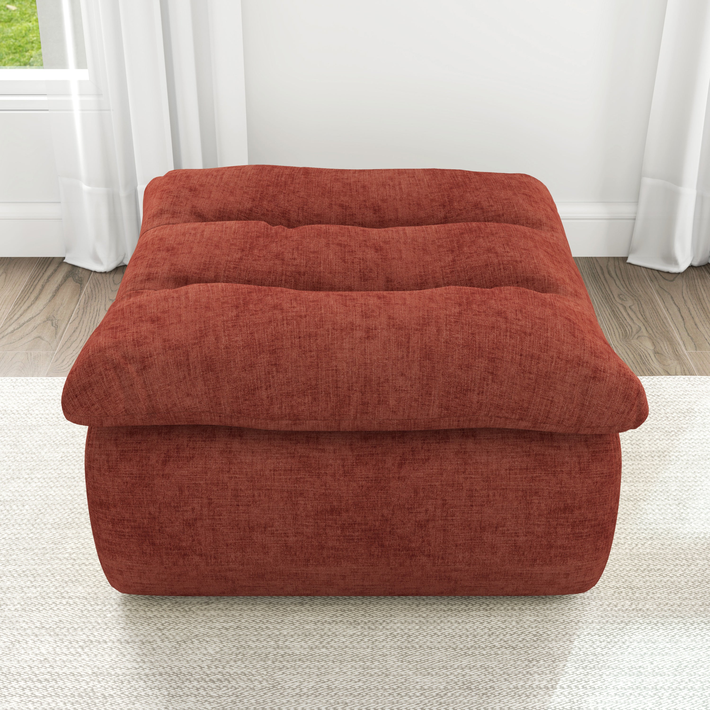 Lazy Floor Sofa,Modern armless and backless sofa chair,Comfy Accent Bean Bag Couch,suitable for living room bedroom office-Orange