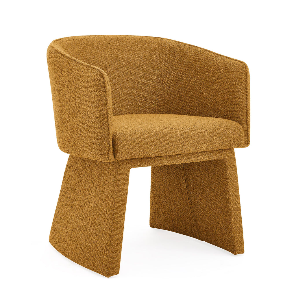 Modern style simple and elegant chair, orange leisure chair, suitable for dining/bedroom/living room/reception desk (assembly required)-Orange