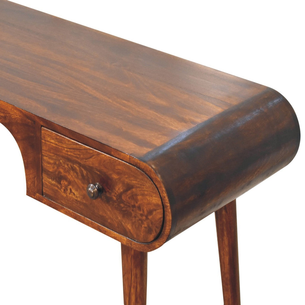 Solid Wood Chestnut London Arch Writing Desk