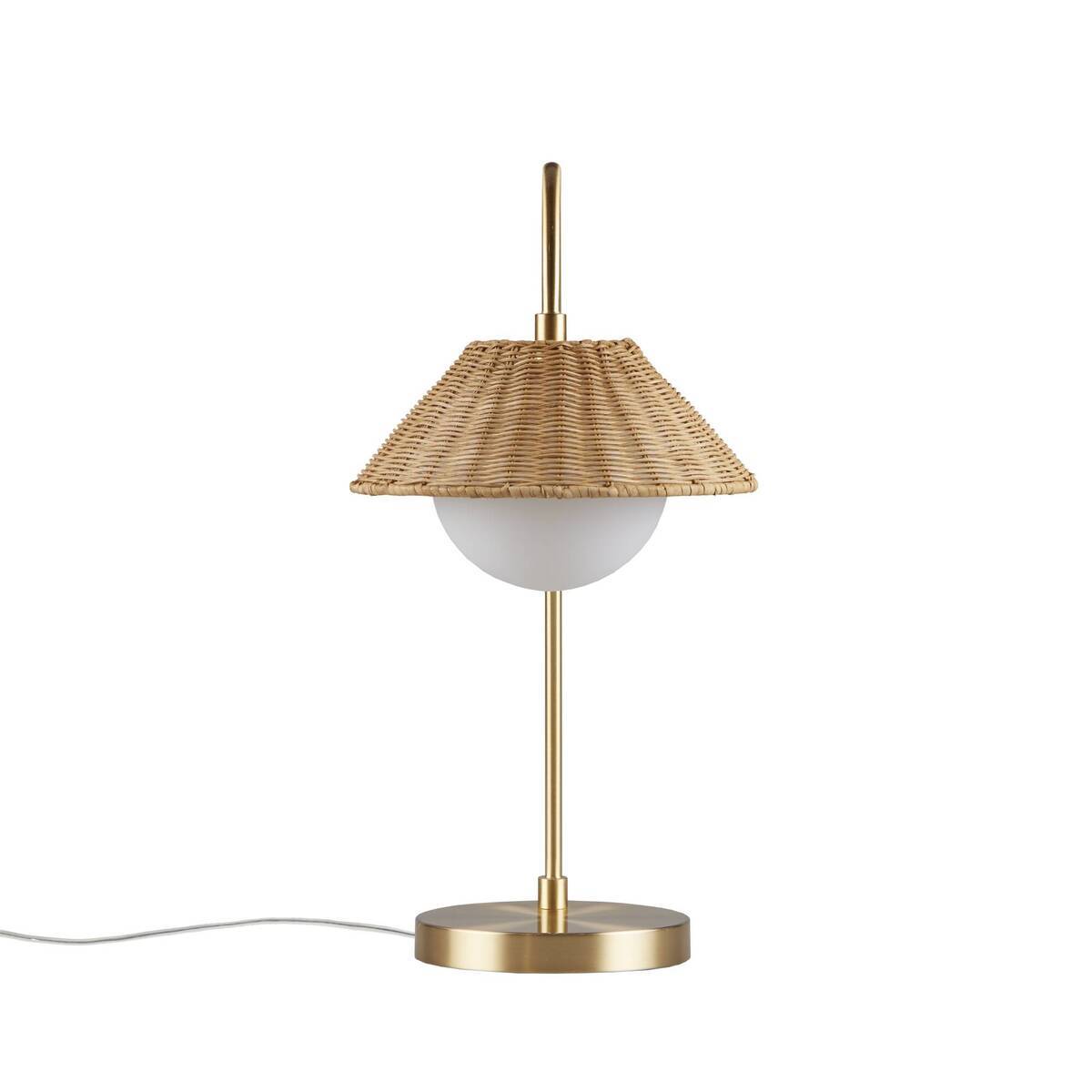 Rattan Weave Shade Table Lamp Gold/Natural See below