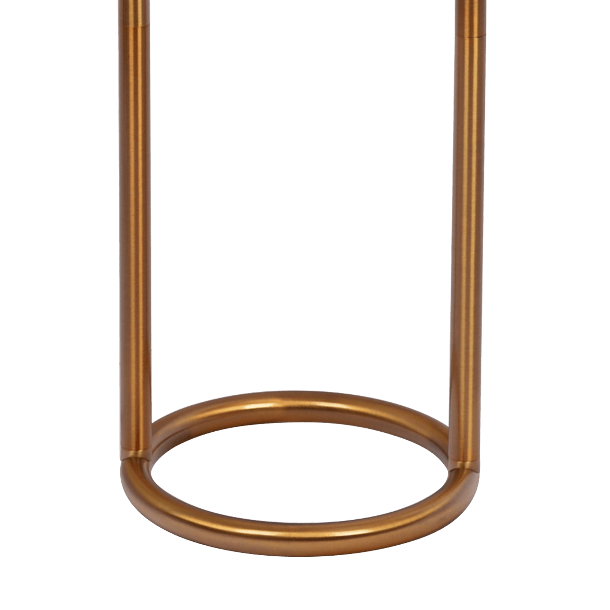 Vivid Brass Ring Base Floor Lamp with Large White Drum Shade