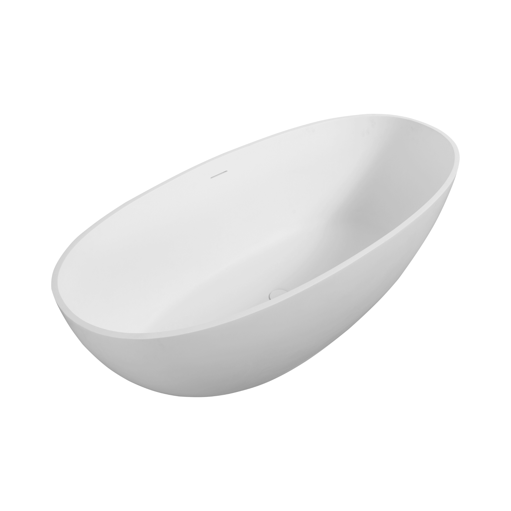 65" Luxury Freestanding Soaking Bathtub With Overflow And Pop-Up Drain (SAK69451)