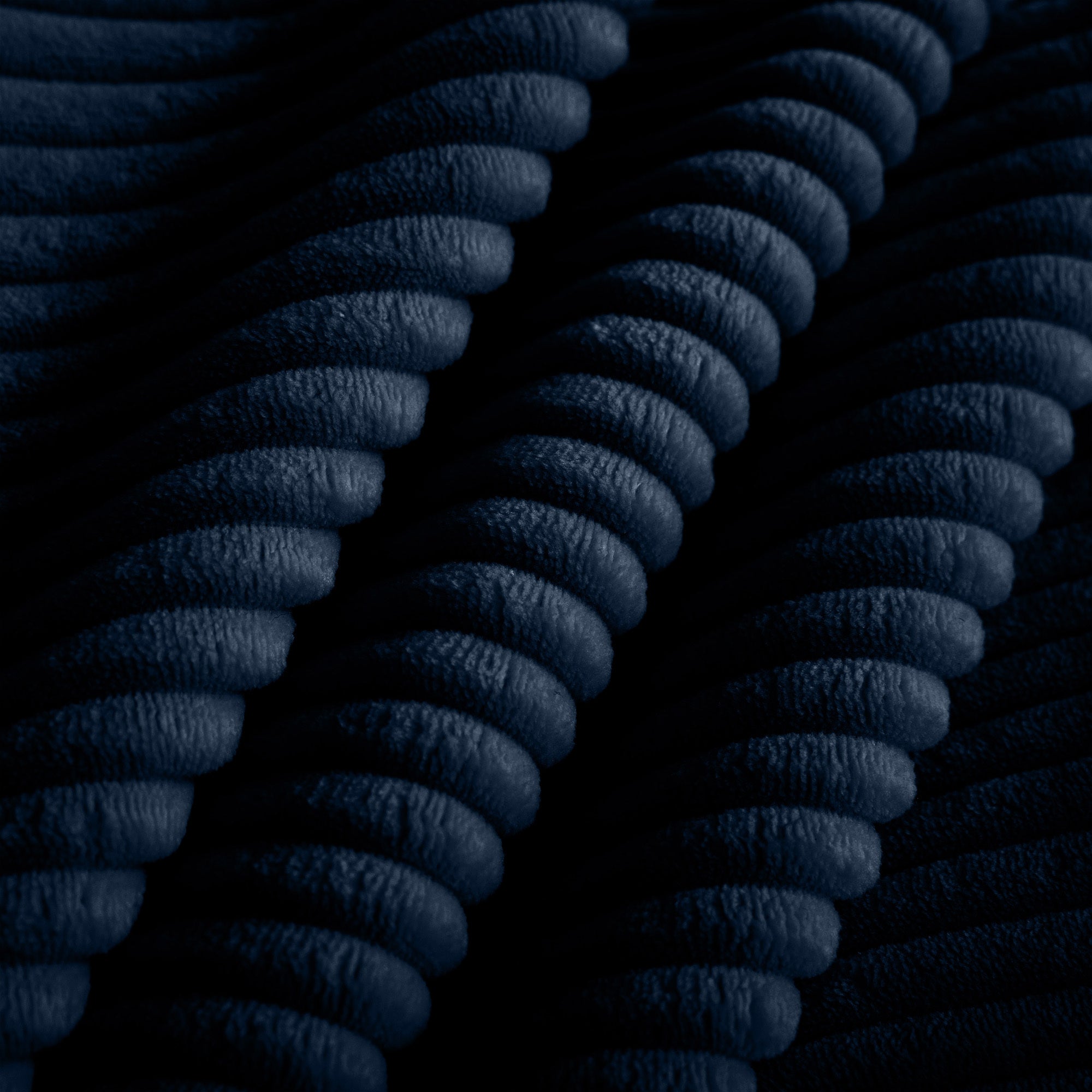 4 Seater Deep Seat Couches for Living Room, Comfy Blue Corduroy Sofas for Living Room Modern with 4 Waist Pillows