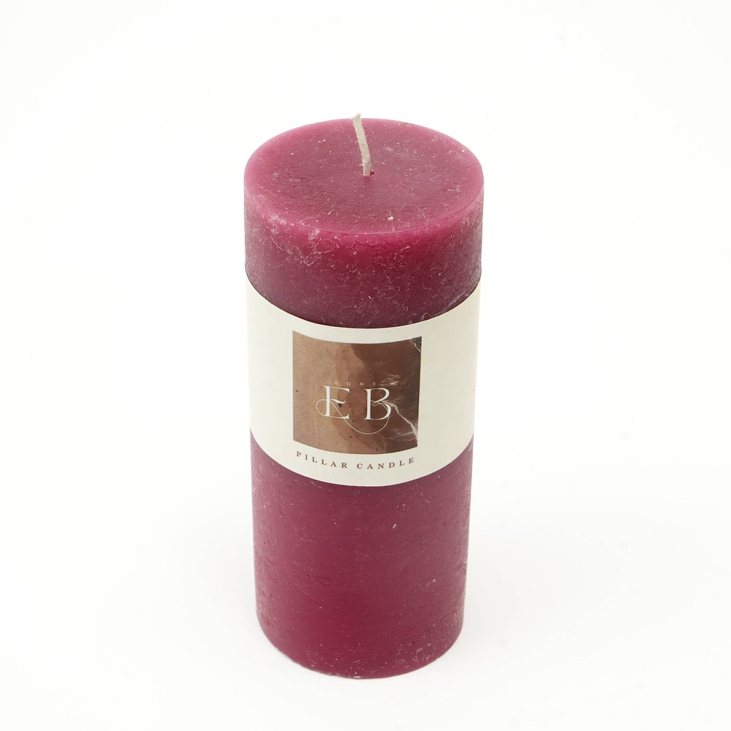 Rustic Pillar Candle (3' x 7')  Elegant & Long-Lasting Wax Candle for Home Décor  Warm Glow for Relaxation, Celebrations & Everyday Use  Perfect for Centerpieces, Lanterns & Gifting