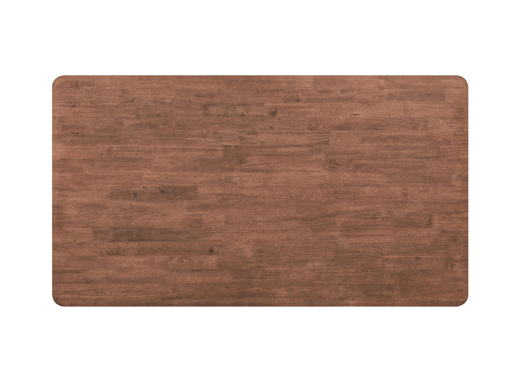 Contemporary Walnut Finish Dining Table 1pc Bent Legs Sleek Design Wooden Modern Dining Furniture