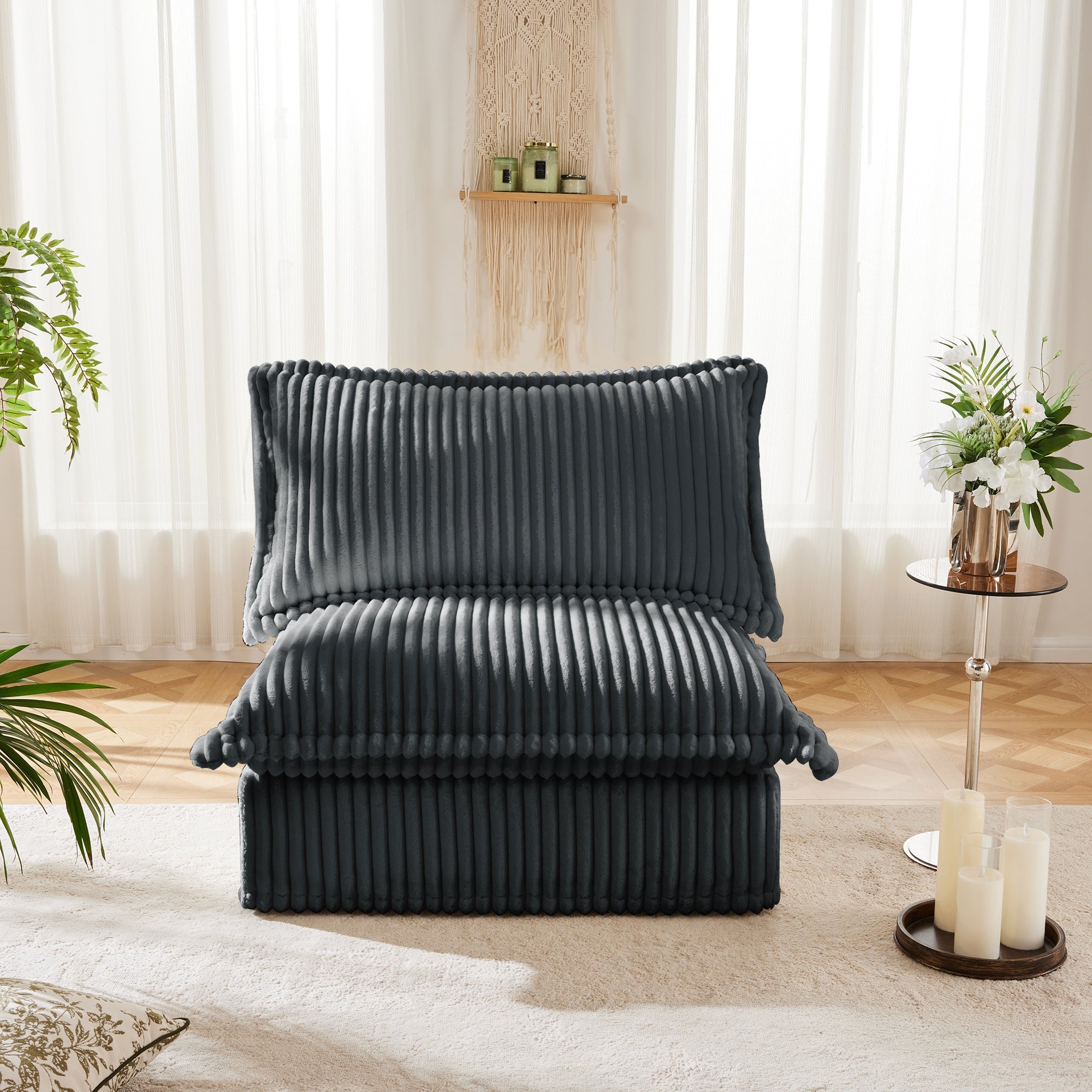 Koala Armless Sofa - Grey