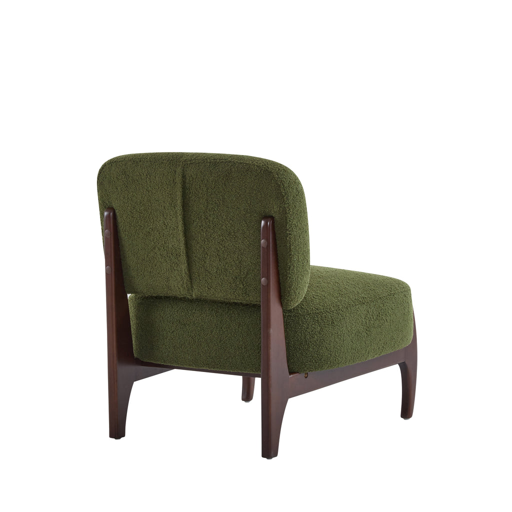 [Set of 2] 25.5' Modern Boucle Lounge Chair with Solid Wood Frame, Soft and Durable Boucle Upholstery, Perfect for Living Room, Bedroom, or Office