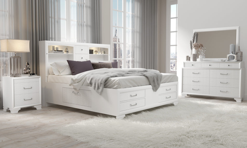 CIVIC WHITE QUEEN BED