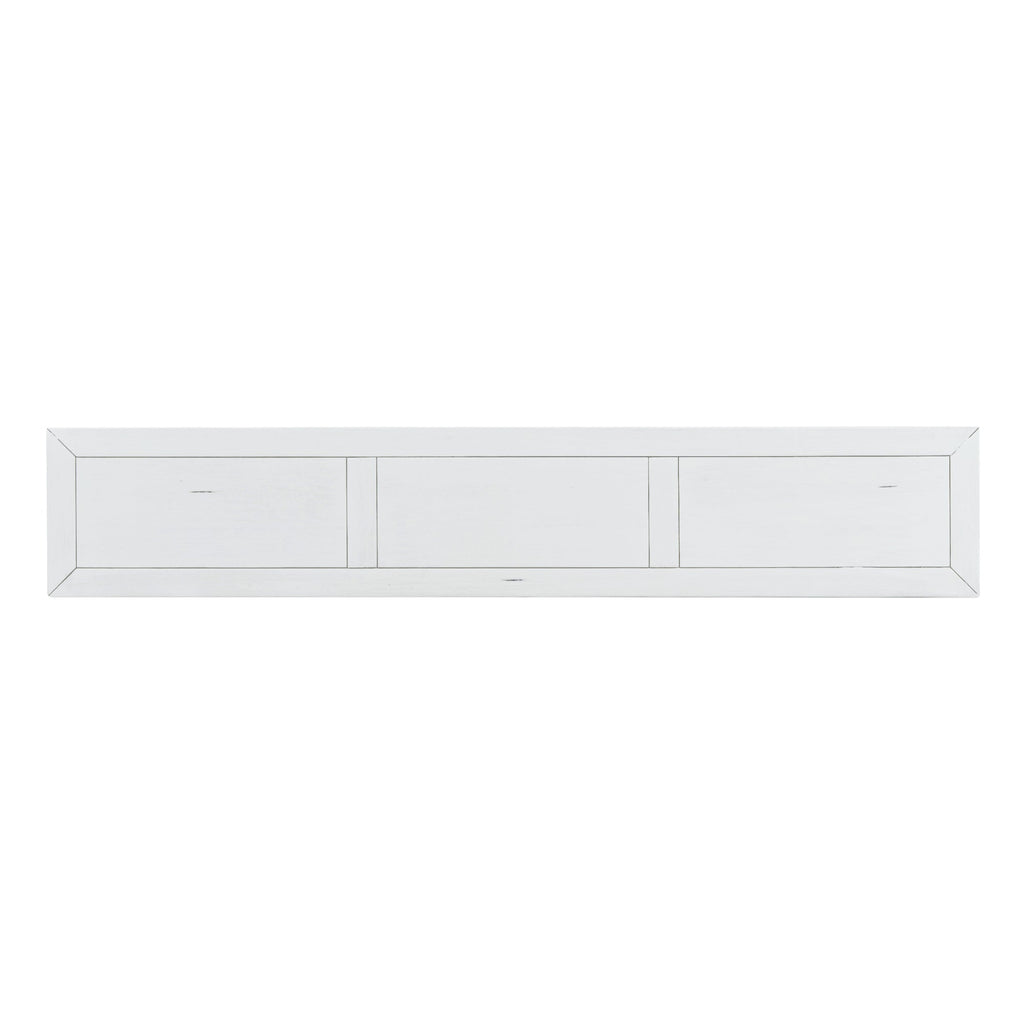 TREXM Rustic Entryway Console Table, 60" Long Sofa Table with two Different Size Drawers and Bottom Shelf for Storage (Antique White)