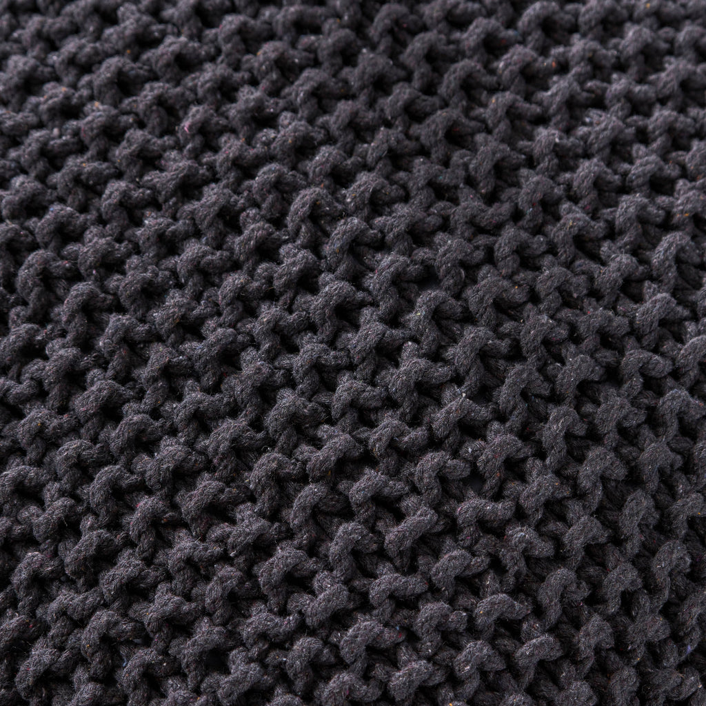 Hollis Knitted Cotton Pouf Cube 20 x 20 x 16 Pouf