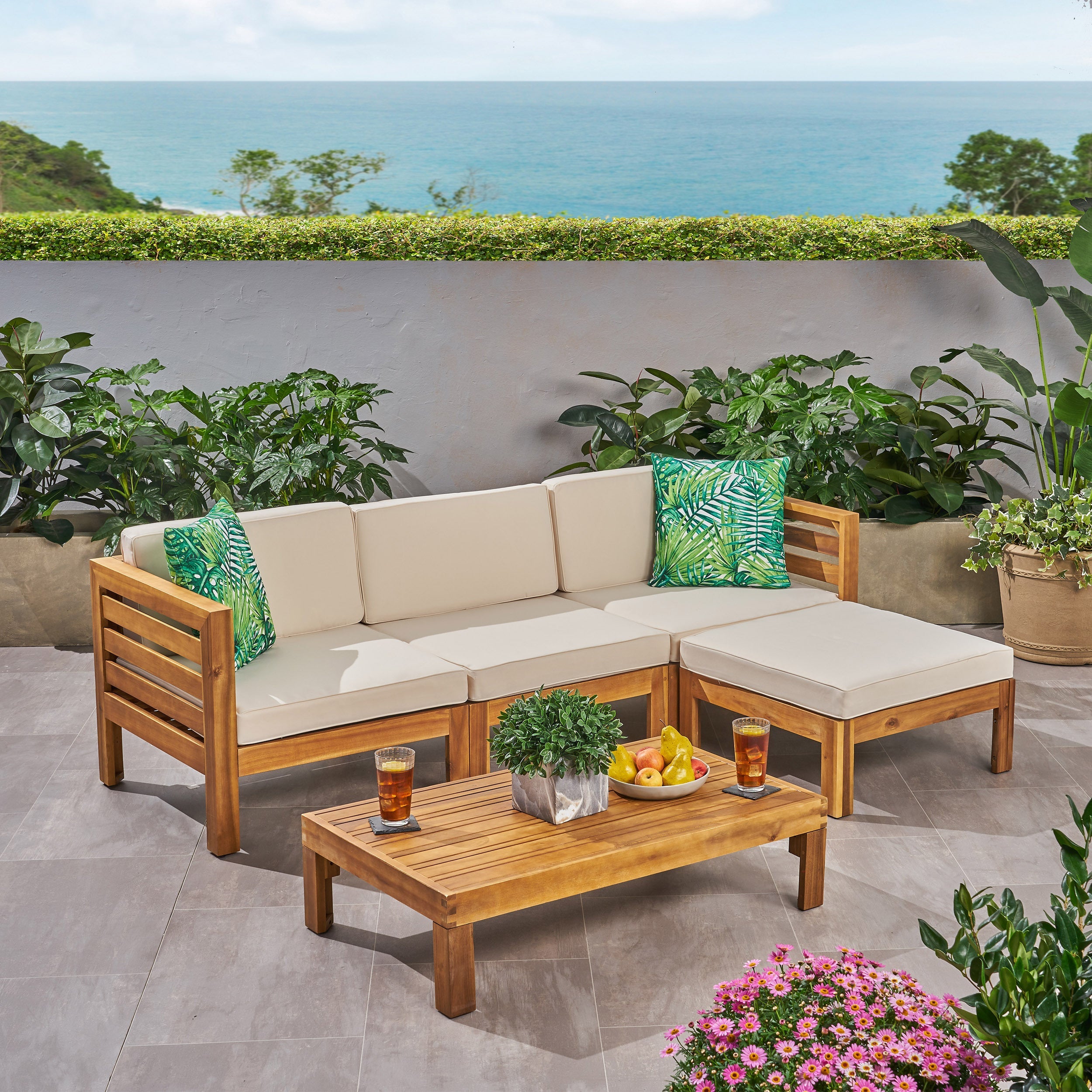 CAMBRIDGE L SHAPE SOFA SET, Beige