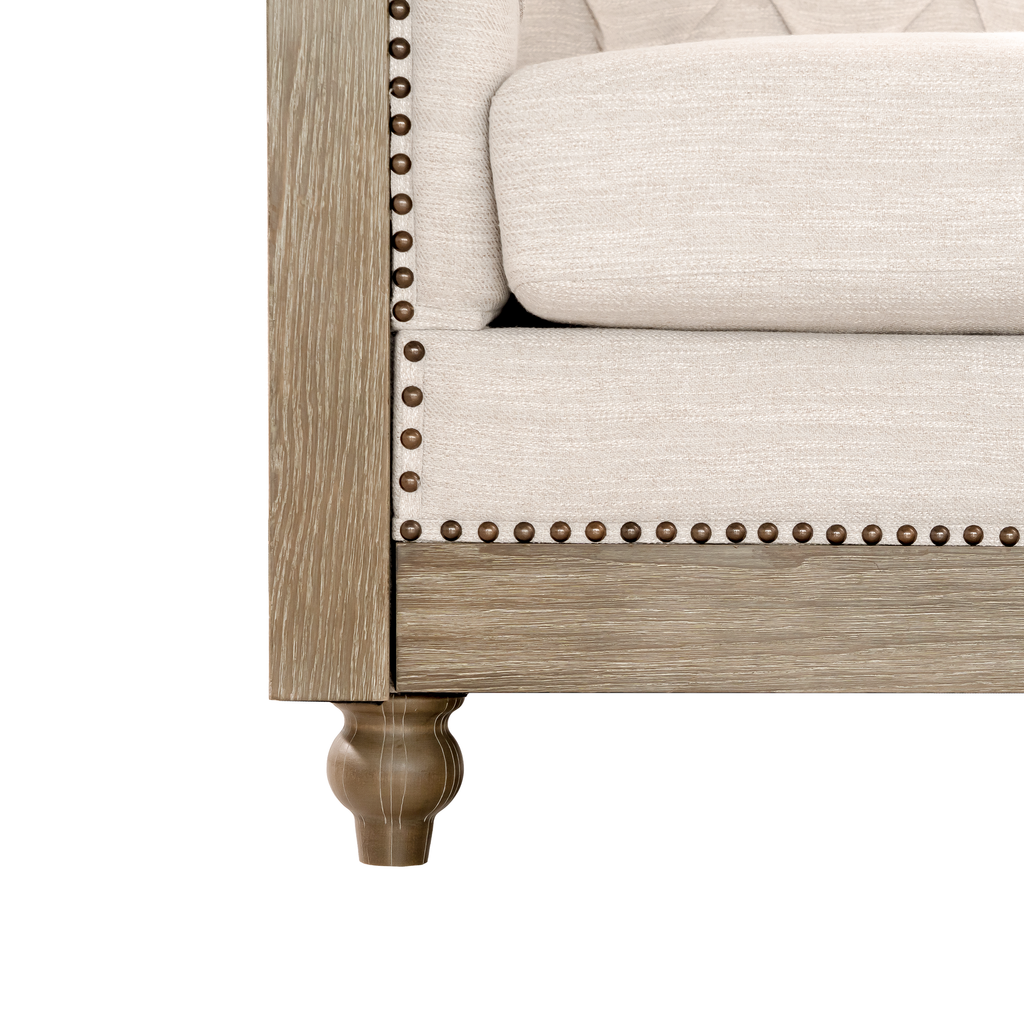 Mirod Comfy Large Sectional Sofa with Wooden Legs, Retro Style for Living Room