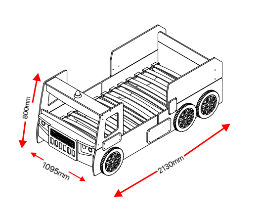 Little Heroes Fire Truck Bed