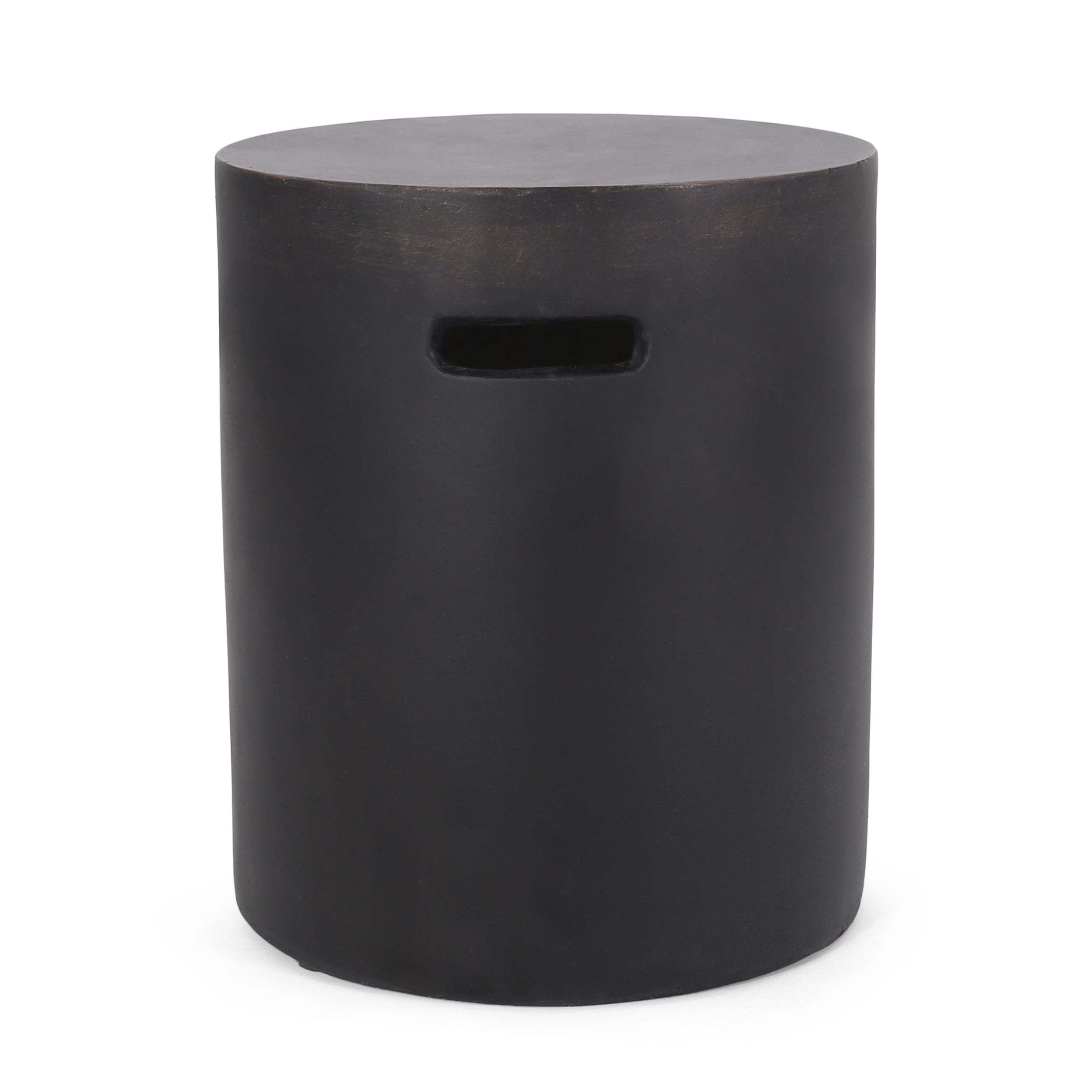 Outdoor End Table with Cutout Handle, Copper